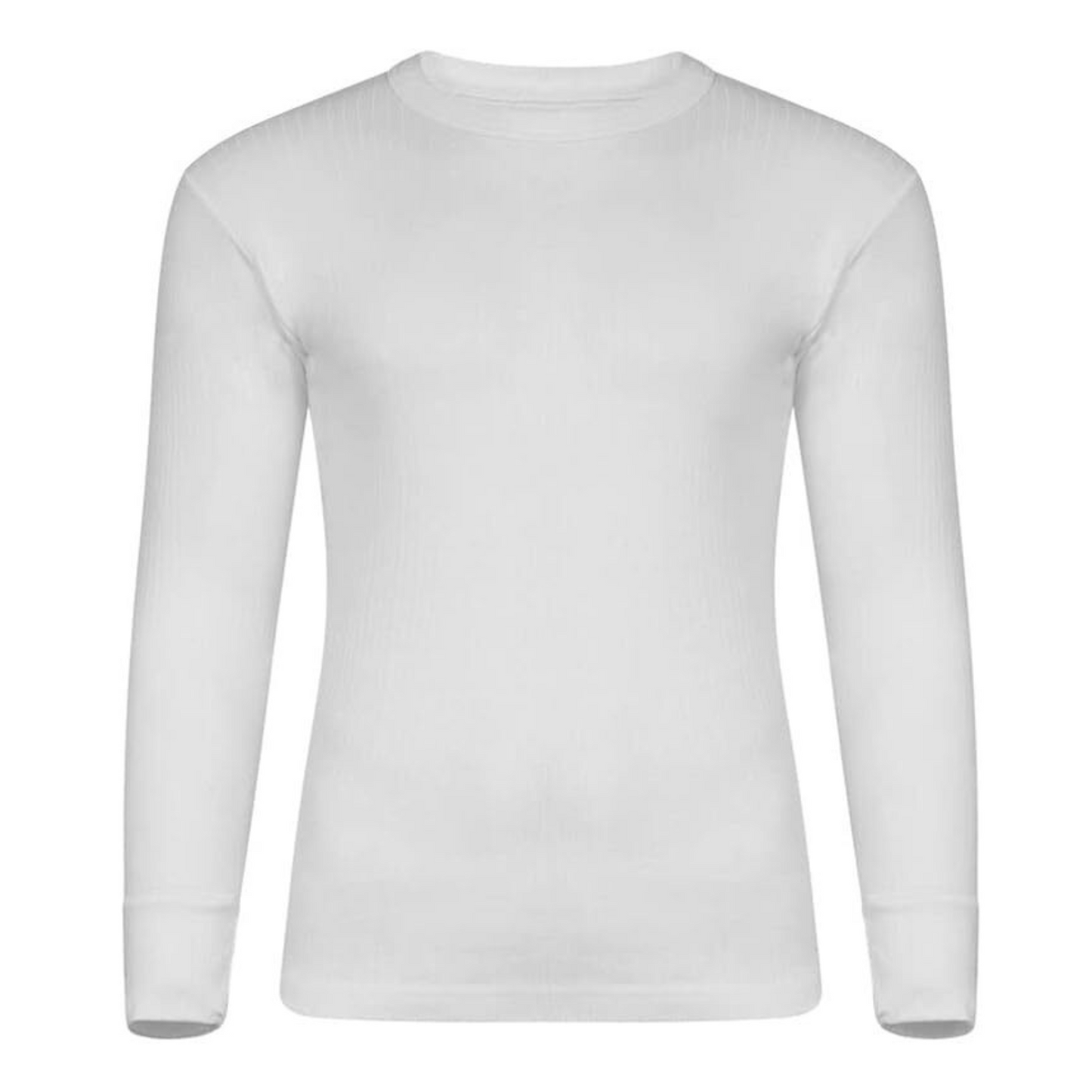 Mens Brushed Thermal Long Sleeve Shirts T Shirt Tops T-Shirts Winter Warm Underwear Camping Ski Skiing Underwear Outer Out Wear Baselayer Poly Cotton 0.45 Tog Rating