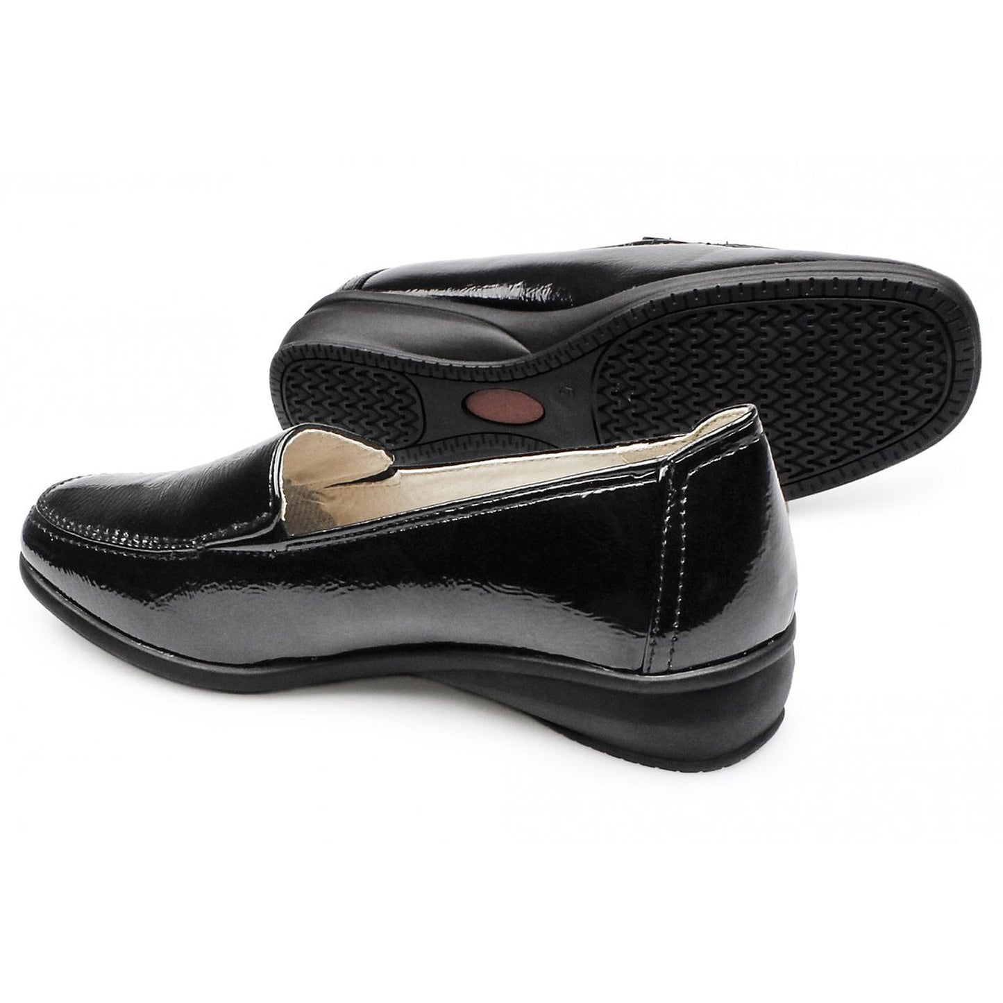 Dr Keller Womens Wide Fitting Shoes Ladies Lightweight Moccasin Flat Low Wedge Comfort Fit Smart Casual Formal Office Work Leather Lined Light Weight Loafer Wider Fit Slip On Shoe Size 3-8