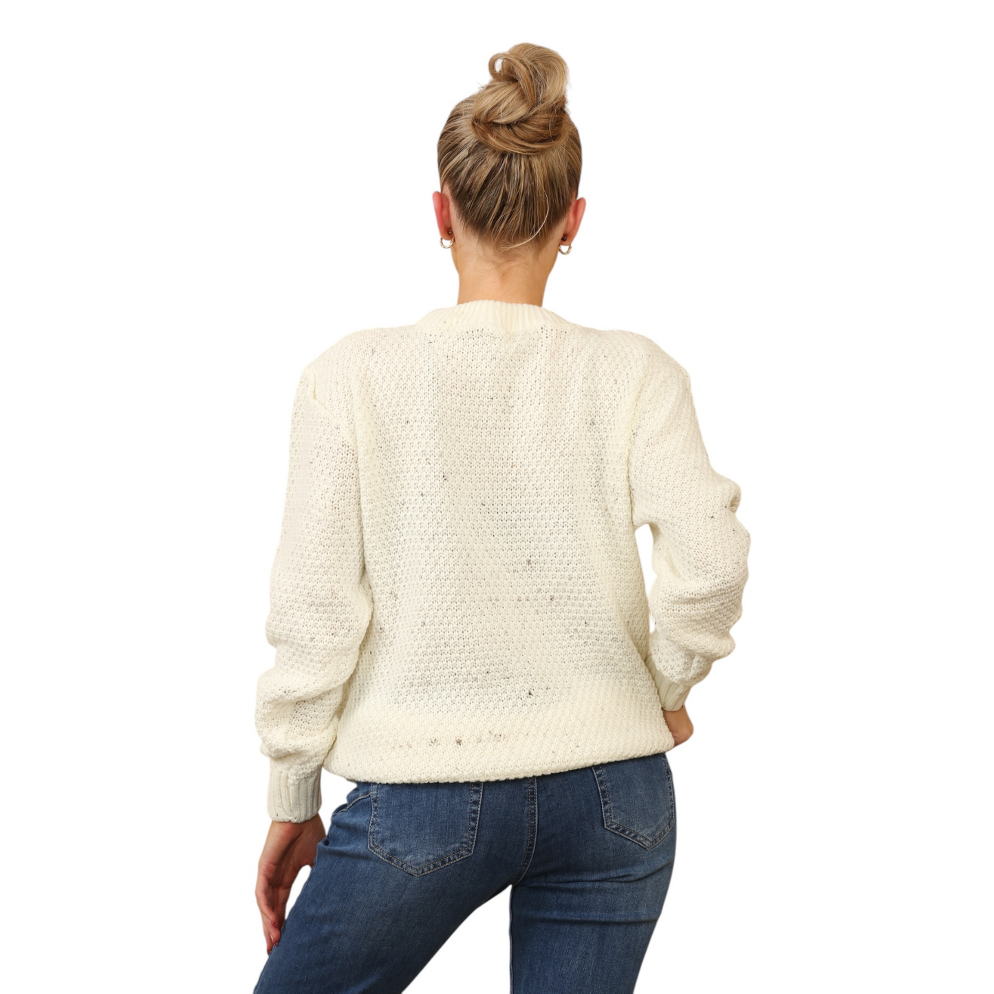WOMENS JUMPER LADIES CABLE KNIT OVERSIZED SWEATER LONG SLEEVE CREW NECK VINTAGE PULLOVER WINTER WARM CASUAL KNITTED TOP