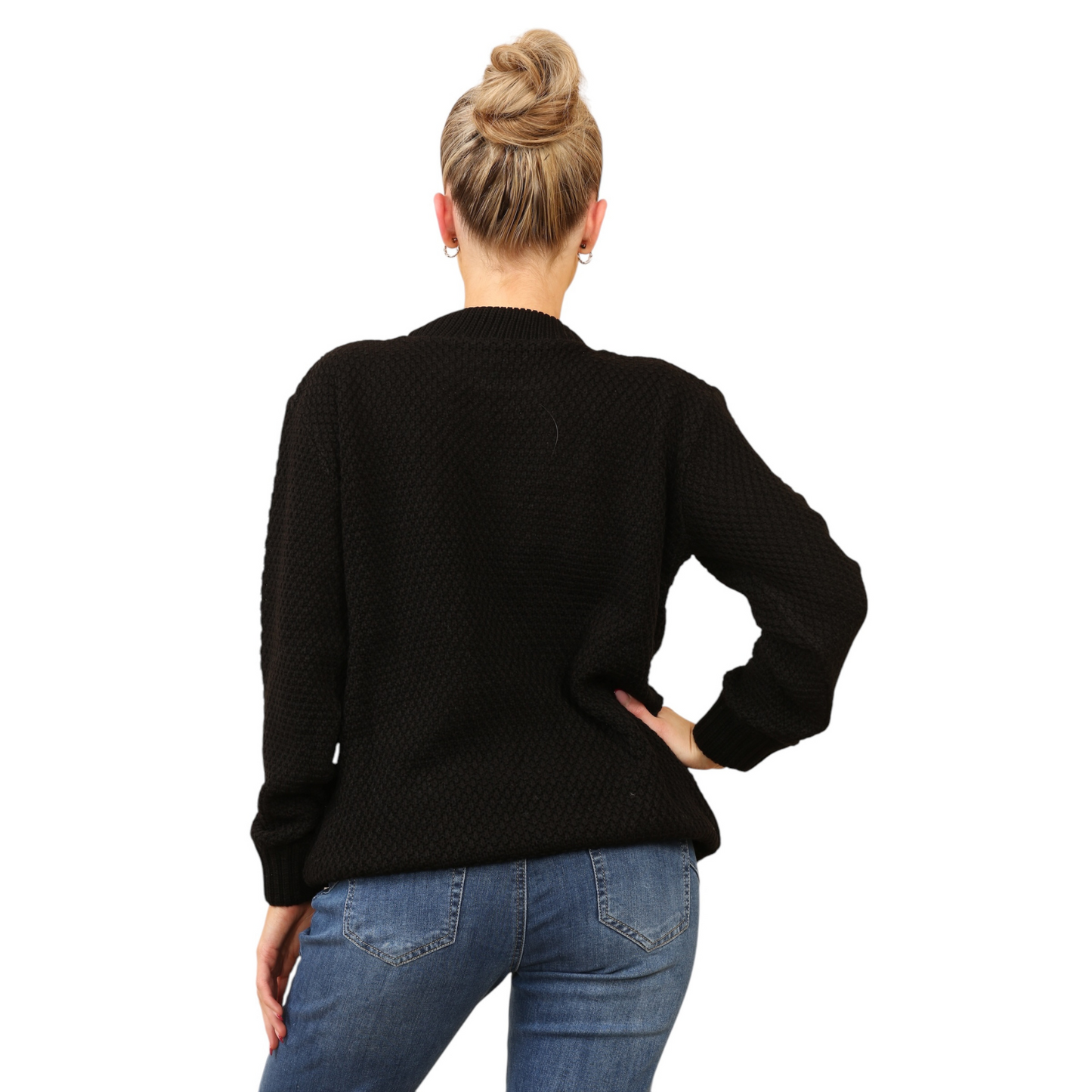 WOMENS JUMPER LADIES CABLE KNIT OVERSIZED SWEATER LONG SLEEVE CREW NECK VINTAGE PULLOVER WINTER WARM CASUAL KNITTED TOP