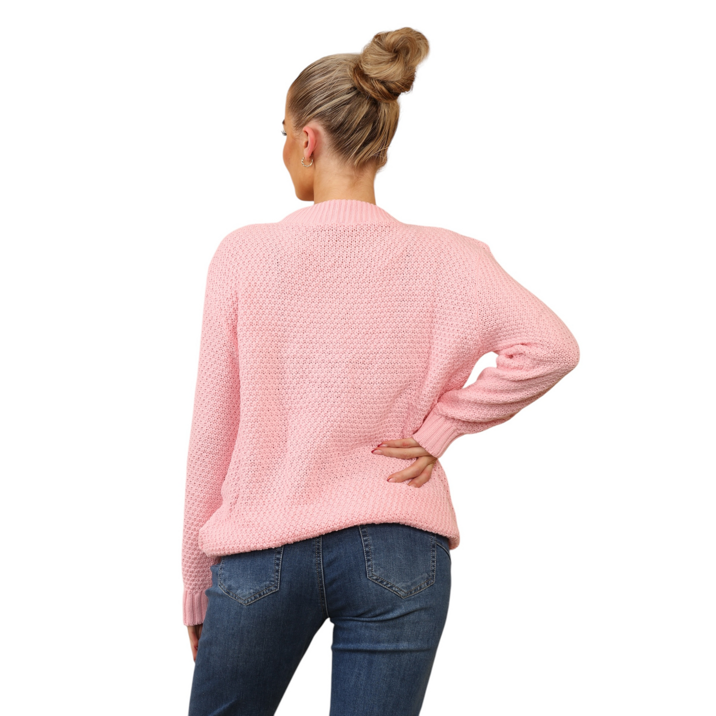 WOMENS JUMPER LADIES CABLE KNIT OVERSIZED SWEATER LONG SLEEVE CREW NECK VINTAGE PULLOVER WINTER WARM CASUAL KNITTED TOP