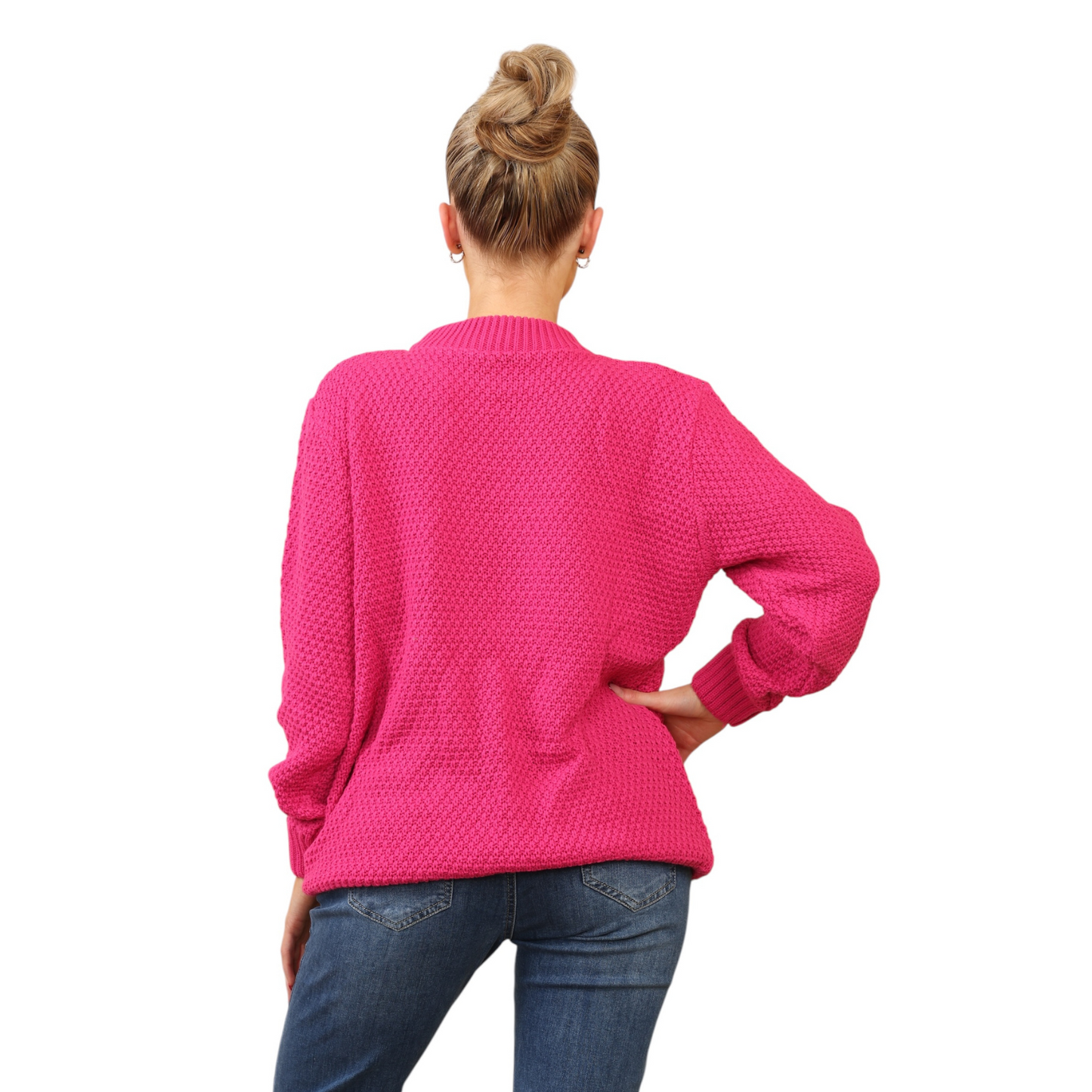 WOMENS JUMPER LADIES CABLE KNIT OVERSIZED SWEATER LONG SLEEVE CREW NECK VINTAGE PULLOVER WINTER WARM CASUAL KNITTED TOP