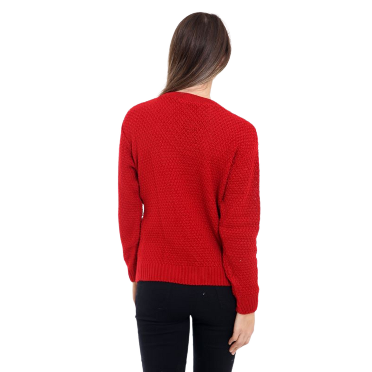 WOMENS JUMPER LADIES CABLE KNIT OVERSIZED SWEATER LONG SLEEVE CREW NECK VINTAGE PULLOVER WINTER WARM CASUAL KNITTED TOP