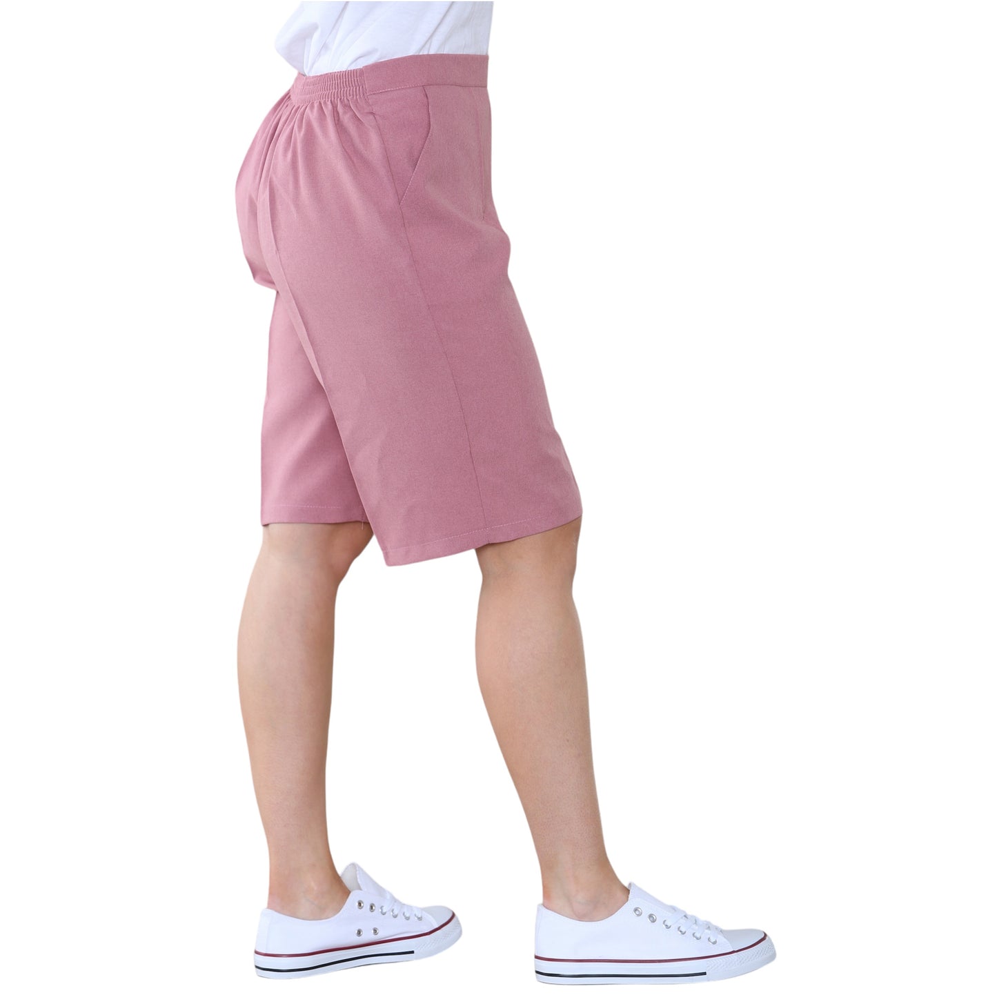 PACK OF 2 WOMENS SHORTS LADIES CAPRI CROPPED STRETCH SUMMER SHORTS ELASTIC WAIST GYM RUNNING CASUAL BEACH JOGGERS HOLIDAY LOUNGEWEAR SIZE 10 TO 24