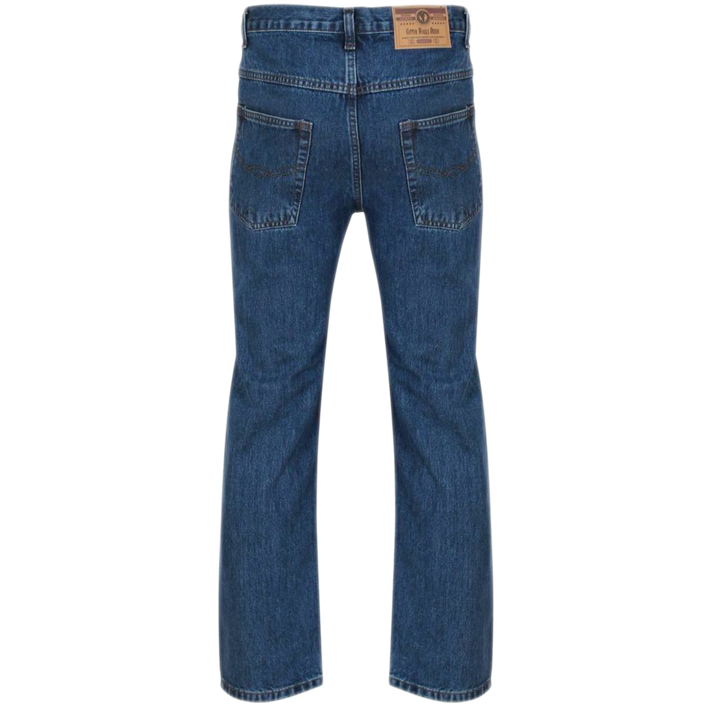 MENS COTTON DENIM JEANS STRAIGHT LEG CLASSIC FIT HEAVY DUTY WORK JEANS CASUAL DESIGNER STYLE ZIP FLY BELT LOOP POCKET TROUSERS
