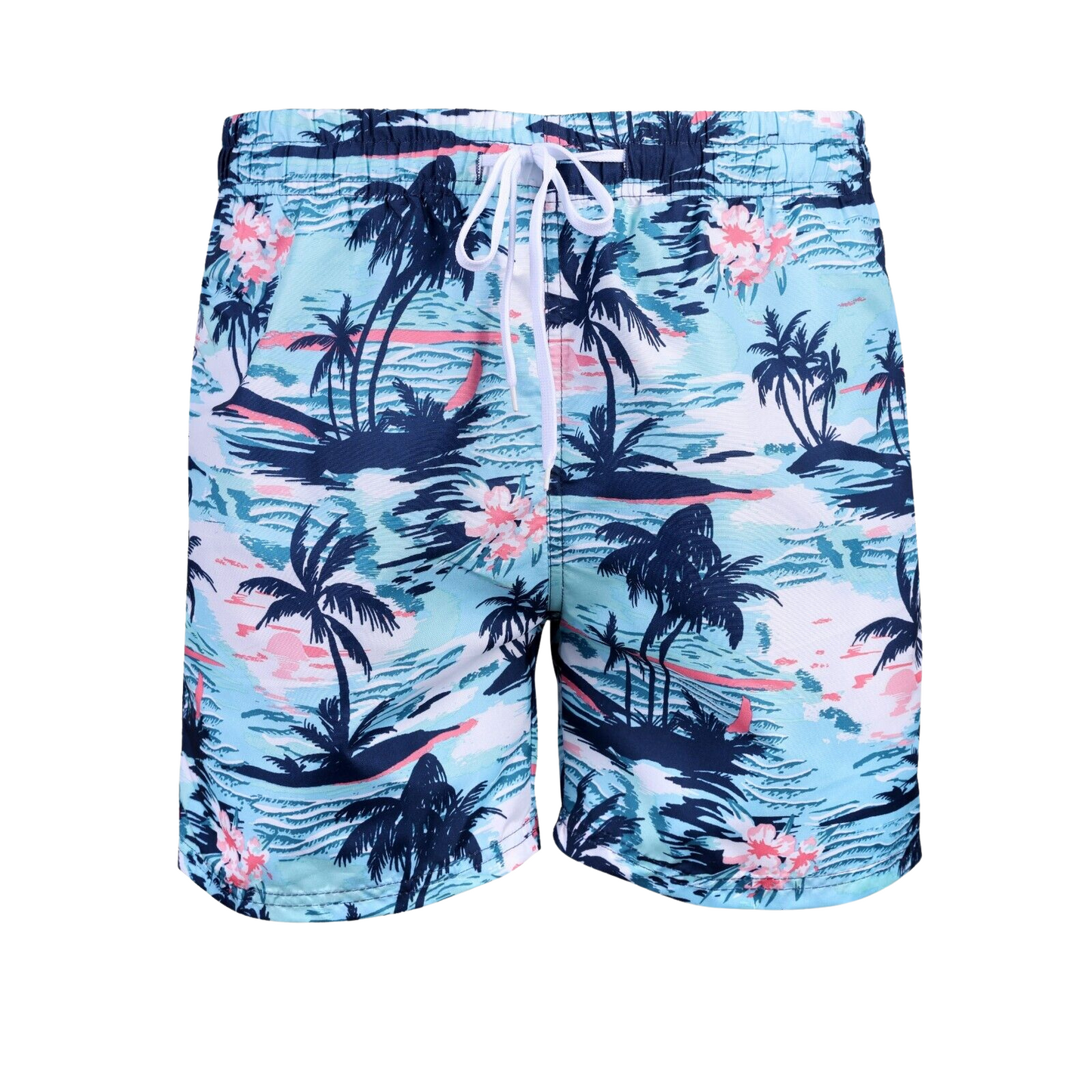 MENS PRINTED SWIM SHORTS QUICK DRY BEACH TRUNKS ELASTIC WAIST DRAWCORD BOARD SHORTS SUMMER SURF HOLIDAY ACTIVEWEAR