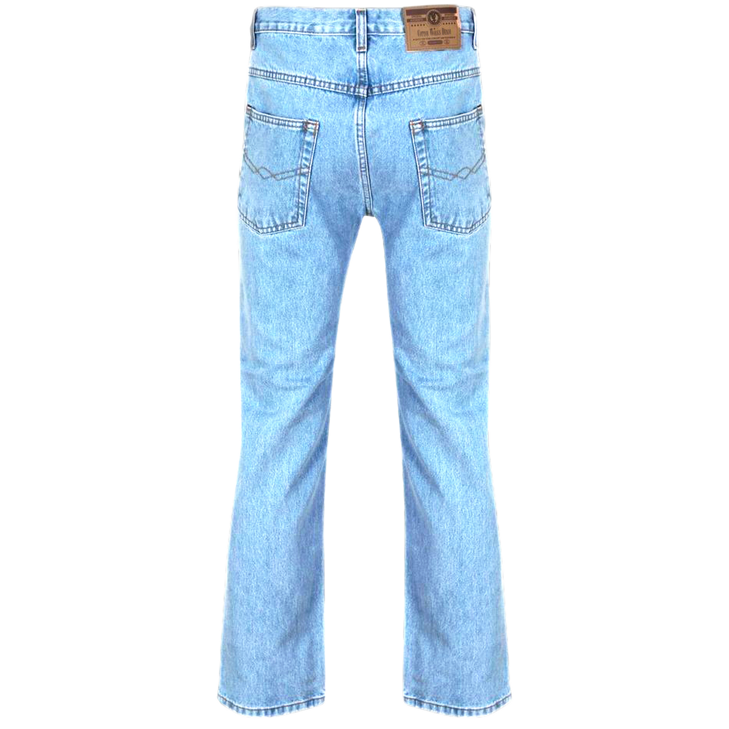 Mens Original Cotton Jeans Basic Plain Straight Leg Heavy Duty Denim Wash Jean Classic Designer Fit Casual Work Wear Zip Fly Belt Loop Pants Pocket Trousers