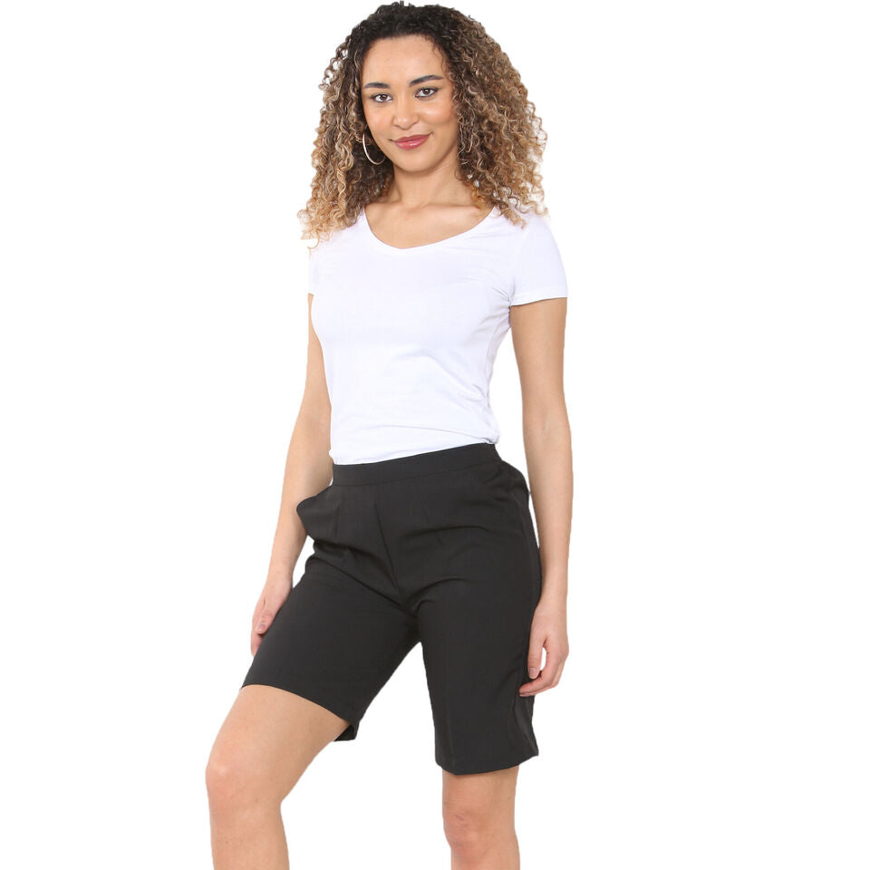 LADIES SHORTS WOMENS HALF ELASTICATED WAIST SUMMER PANTS SPORTS CASUAL BOTTOMS