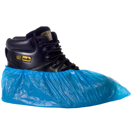 CPE DISPOSABLE OVERSHOES SHOE COVER ANTI SLIP PLASTIC CLEANING BOOT PROTECTIVE
