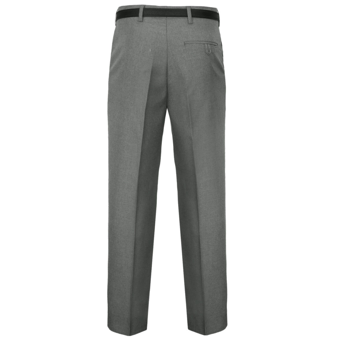 MENS FORMAL WORK TROUSERS BUSINESS OFFICE PANTS SMART CASUAL FIT WITH BELT LOOPS POCKETS COMFY STYLE SIZES 30 TO 40