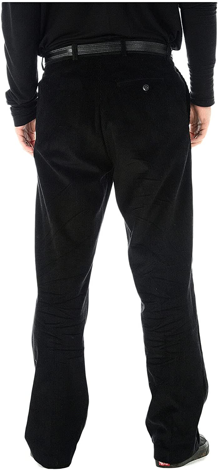 MENS CORDUROY COTTON TROUSERS SMART CASUAL FORMAL PANTS BIG PLUS SIZE COMFORT FIT BELT LOOPS POCKET STYLE OFFICE WORKWEAR 30 TO 42 INCH