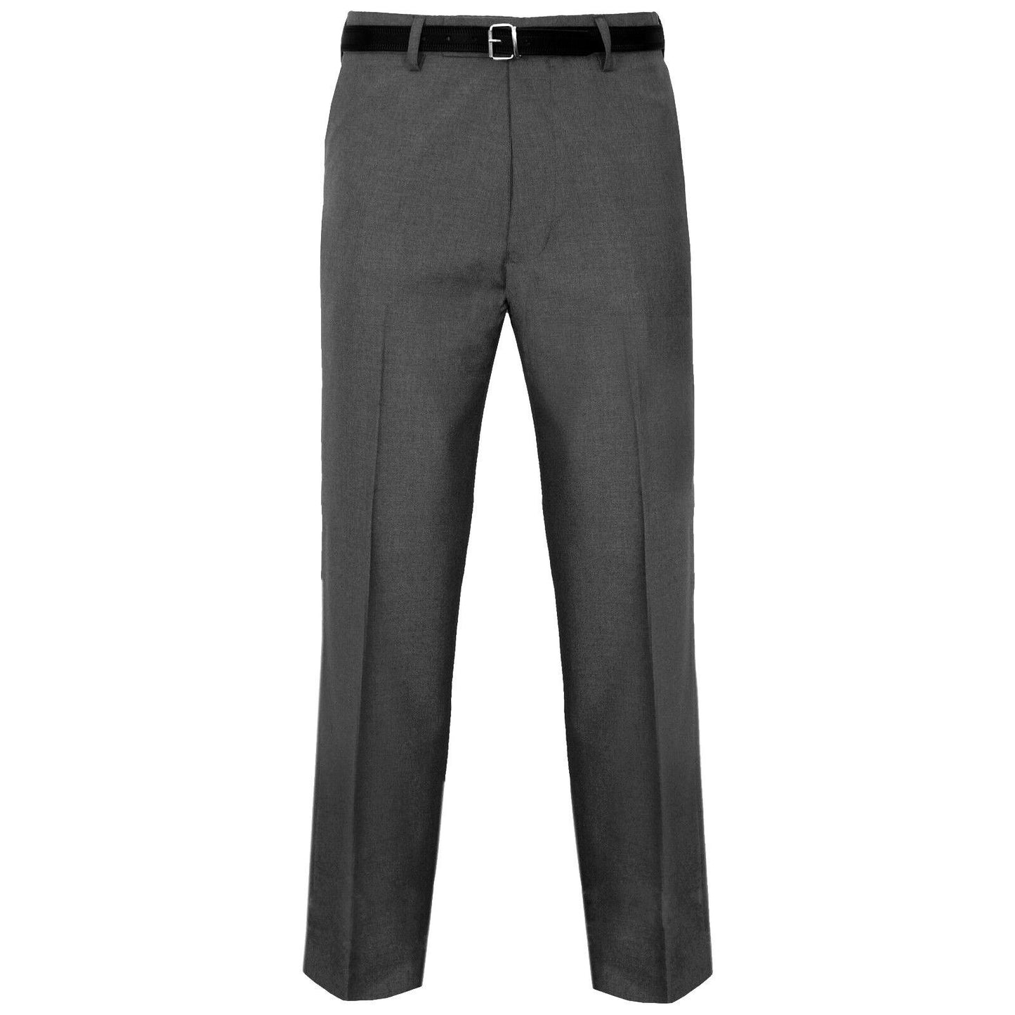 MENS FORMAL WORK TROUSERS BUSINESS OFFICE PANTS SMART CASUAL FIT WITH BELT LOOPS POCKETS COMFY STYLE SIZES 30 TO 40