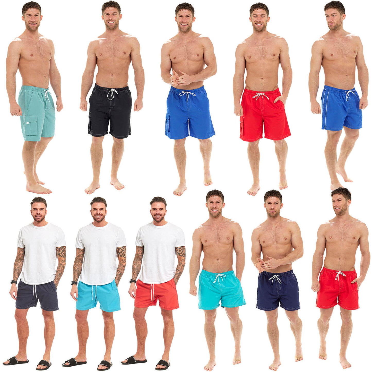 MENS MESH LINED QUICK DRY SHORTS SWIMMING GYM RUNNING SUMMER BEACH SPORTS TRUNKS