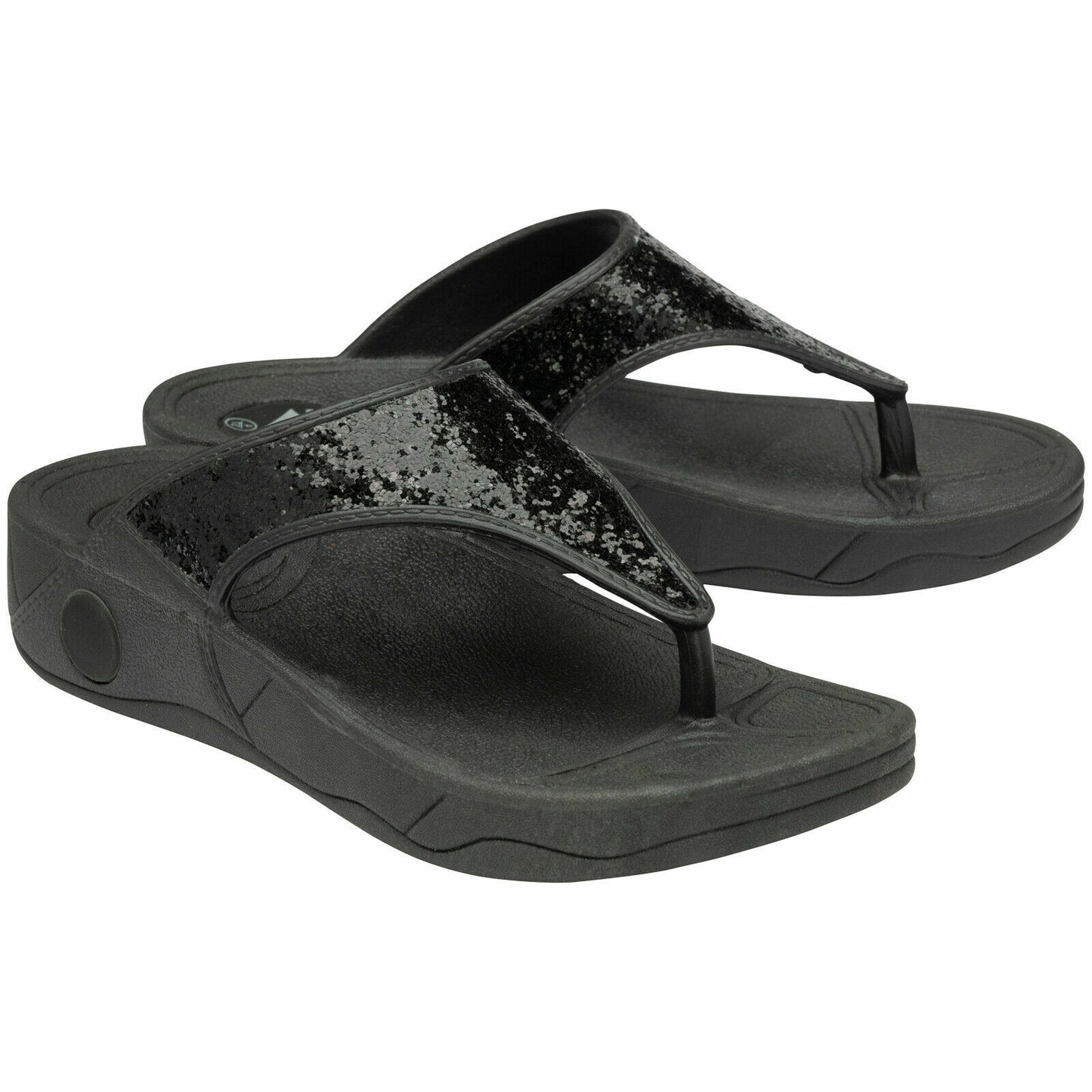 WOMENS FLIP FLOPS LOW WEDGE SLIPPERS DUNLOP LADIES SANDAL SUMMER COMFORT SHOES (Dunlop & More!)