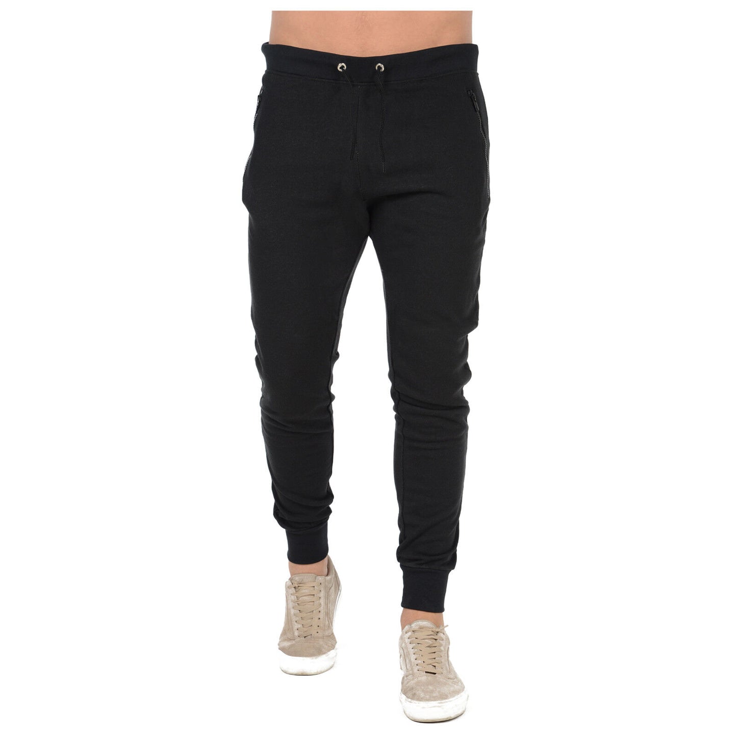MENS SLIM FIT TRACKSUIT BOTTOMS SKINNY JOGGERS SWEAT PANTS JOGGING GYM TROUSERS Skinny Tracksuit Bottoms