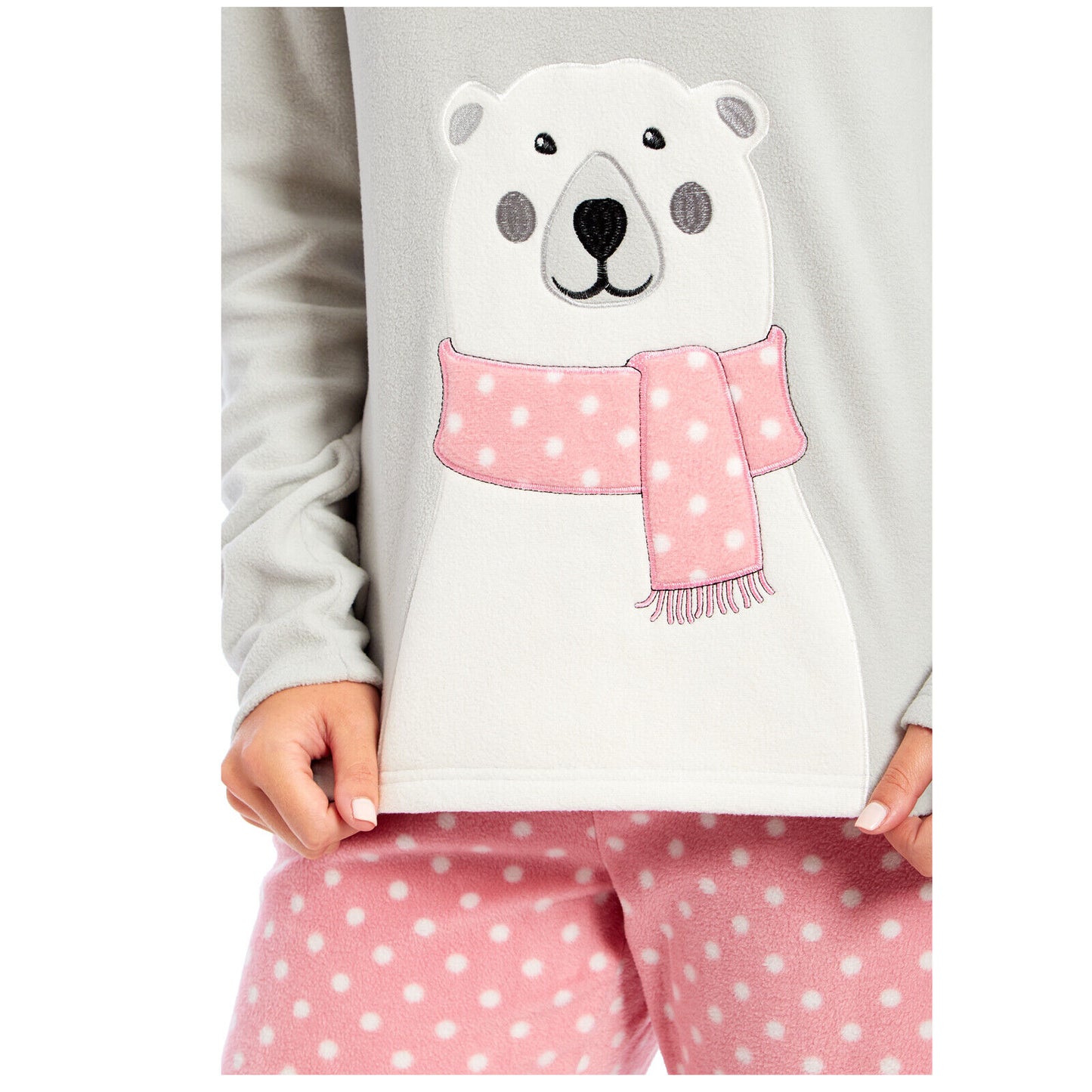 LADIES WOMENS DRESSING GOWN POLAR FLEECE ROBE WINTER PYJAMAS BATHROBE NIGHTWEAR PJS WARM COSY LOUNGE WEAR HOUSECOAT SLEEPWEAR