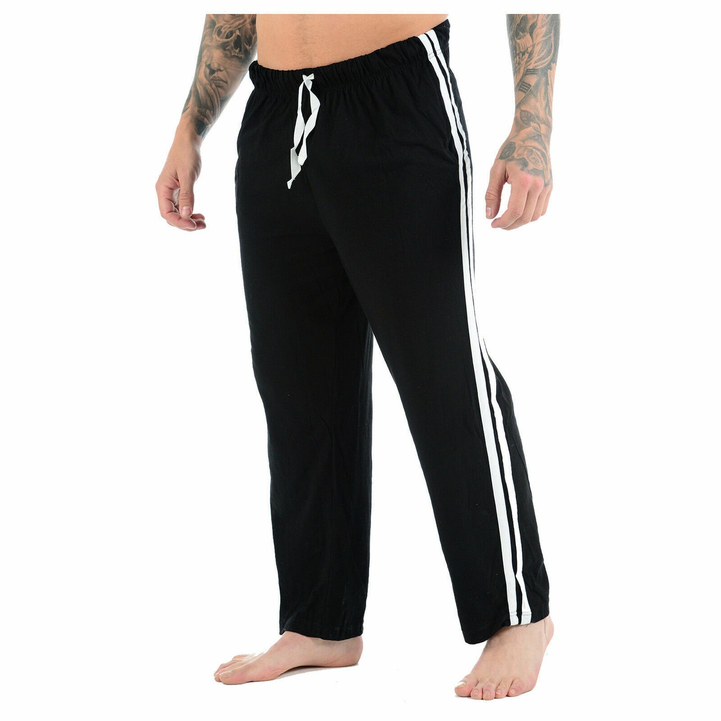 MENS LOUNGE WEAR PANTS TROUSERS PYJAMAS NIGHTWEAR BOTTOMS STRIPED PJS JOGGERS