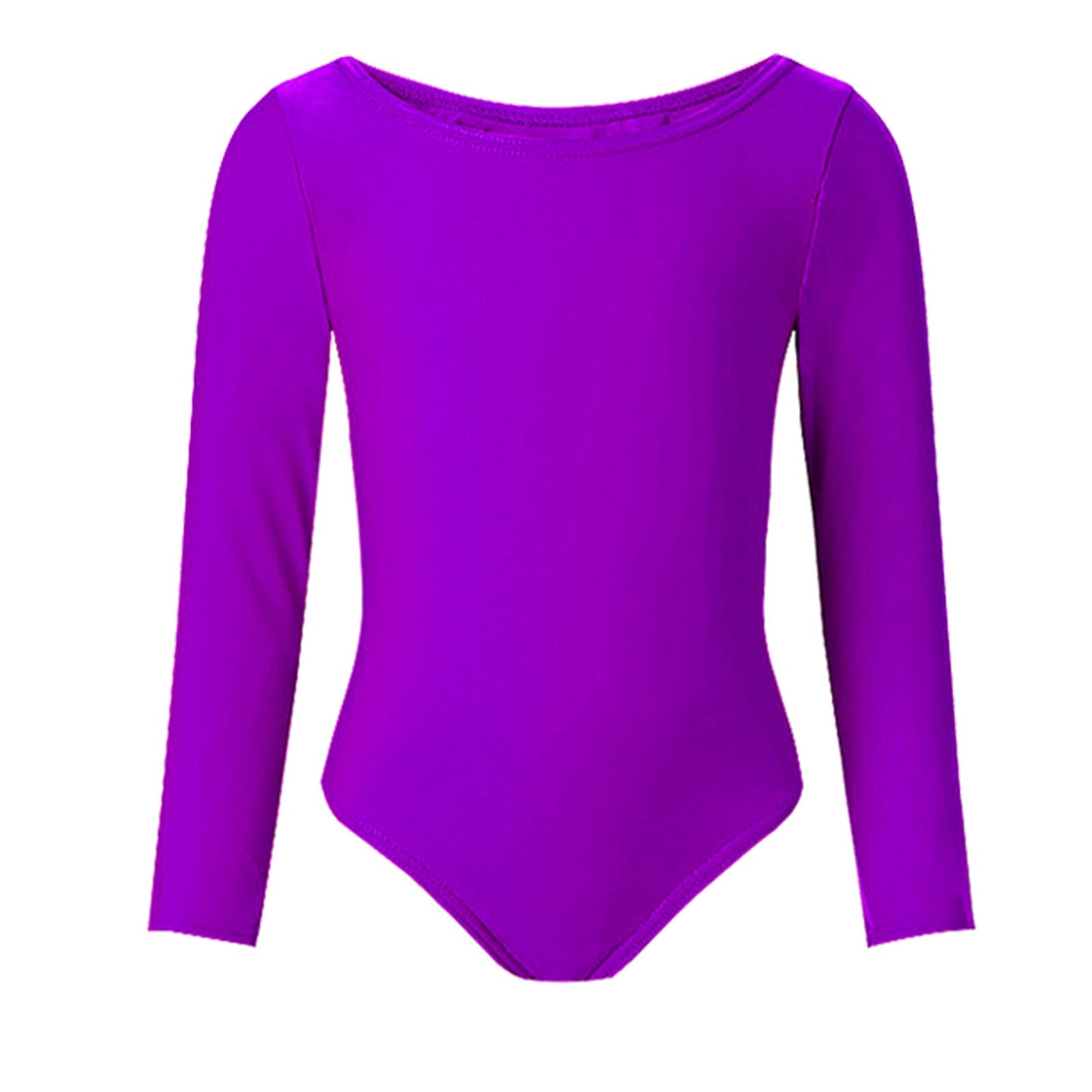 Children Girls Leotard Gymnastic Ballet Dance Long Sleeve Shiny Lycra Sport Suit Shiny Lycra Leotard (Girls, Activewear, Sport Suit)