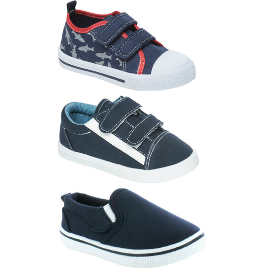 BOYS CHILDREN CANVAS SHOES ORIGINAL SUMMER PUMPS CASUAL FLAT LOW TOP PLIMSOLLS TRAINERS DURABLE & SUPPORTIVE KIDS TRAINERS