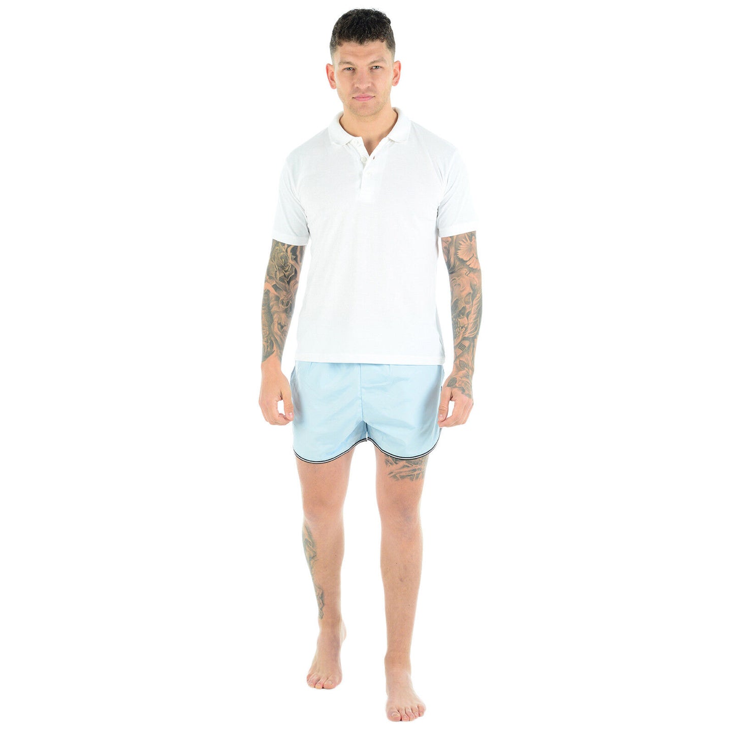 MENS SWIMMING SHORTS MESH LINED RUNNING SPORT GYM SUMMER POOL BEACH SWIM TRUNKS