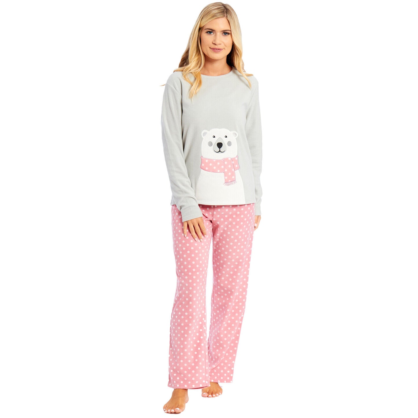 LADIES WOMENS DRESSING GOWN POLAR FLEECE ROBE WINTER PYJAMAS BATHROBE NIGHTWEAR PJS WARM COSY LOUNGE WEAR HOUSECOAT SLEEPWEAR
