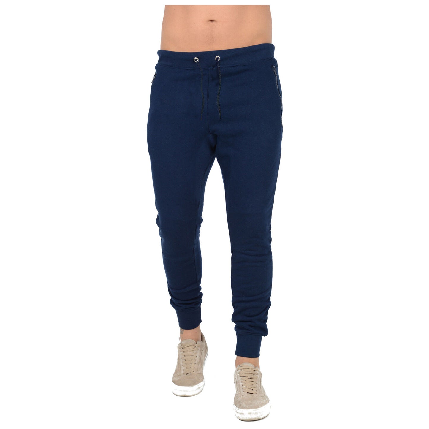 MENS SLIM FIT TRACKSUIT BOTTOMS SKINNY JOGGERS SWEAT PANTS JOGGING GYM TROUSERS Skinny Tracksuit Bottoms
