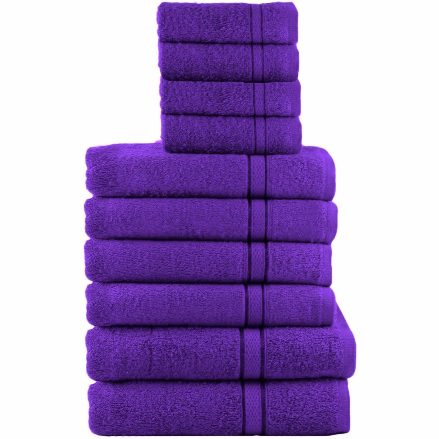 10 Piece Towel Luxury Soft Bale Set 100% Egyptian Cotton Face Hand Bath Bathroom Towels