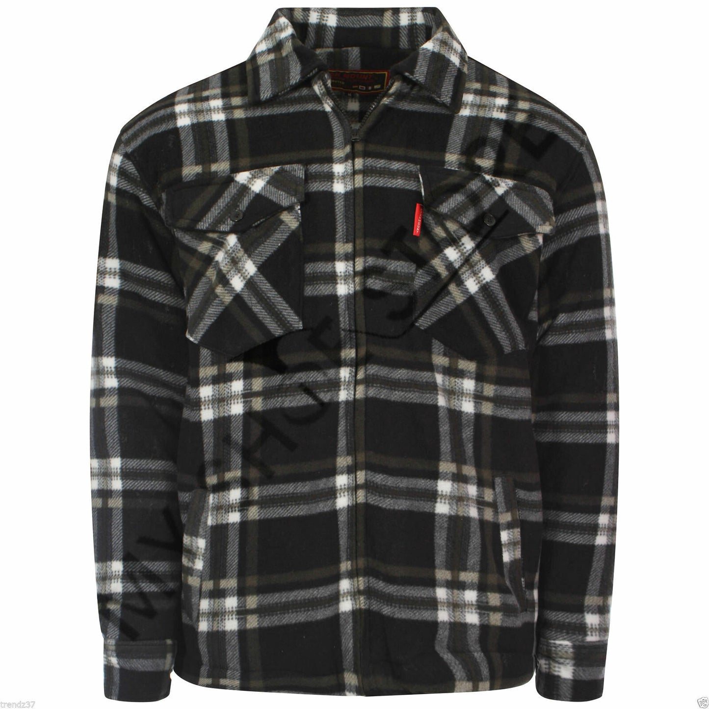 MENS PADDED SHIRT FUR LINED LUMBERJACK FLANNEL WORK JACKET WARM THICK CASUAL TOP
