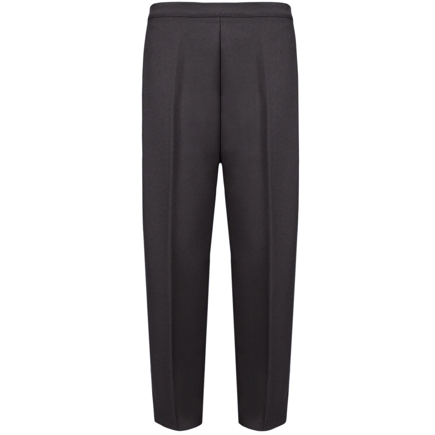 PACK OF 2 LADIES WOMENS HALF ELASTICATED WAIST TROUSERS WITH POCKETS PLUS SIZE 16 to 20