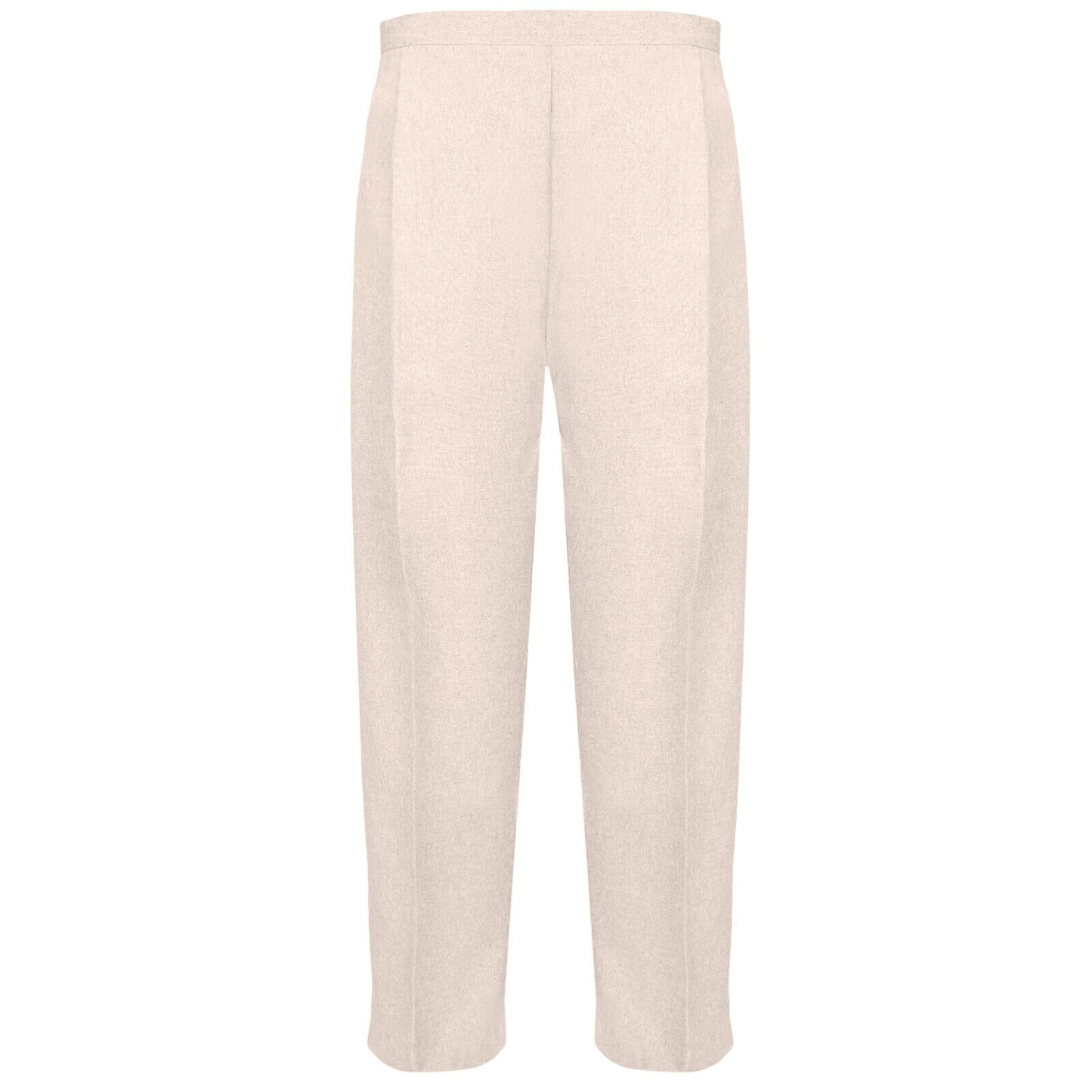 PACK OF 2 LADIES WOMENS HALF ELASTICATED WAIST TROUSERS WITH POCKETS PLUS SIZE 16 to 20