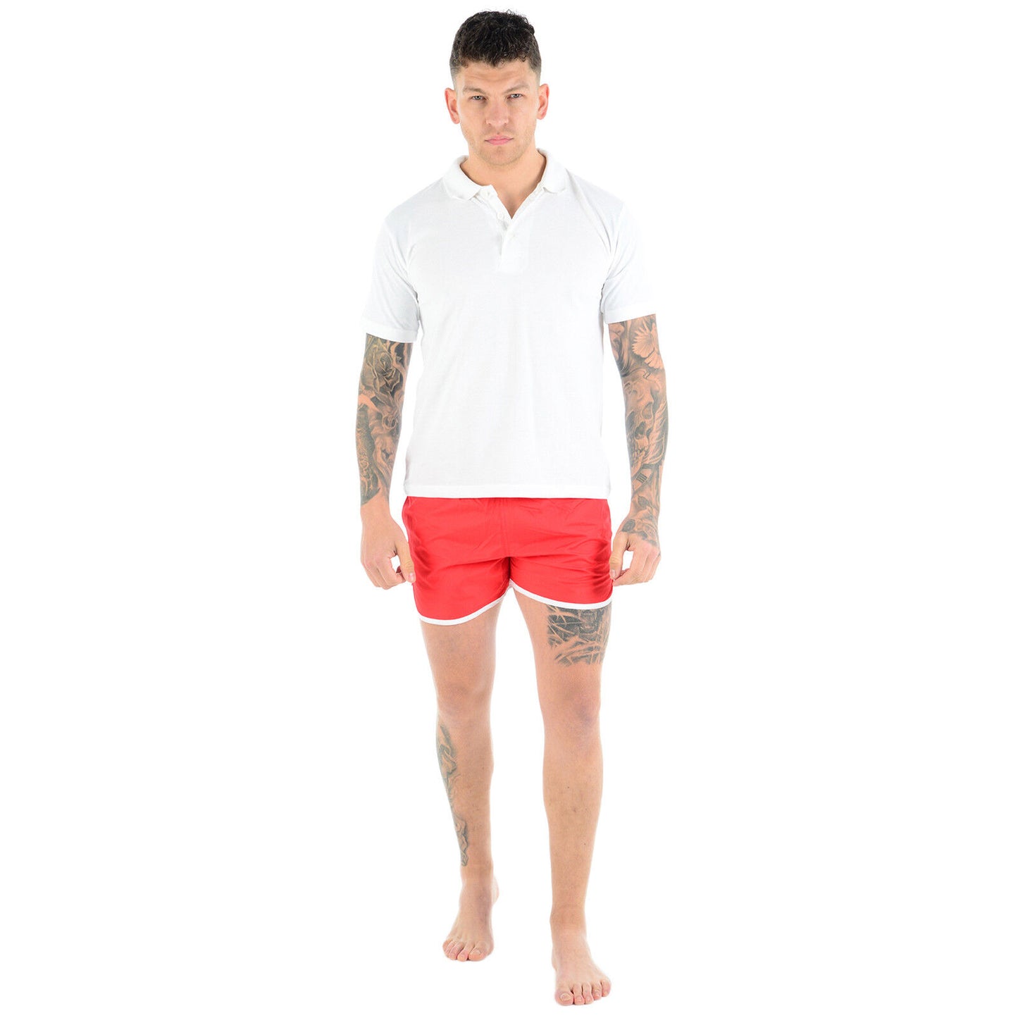 MENS SWIMMING SHORTS MESH LINED RUNNING SPORT GYM SUMMER POOL BEACH SWIM TRUNKS