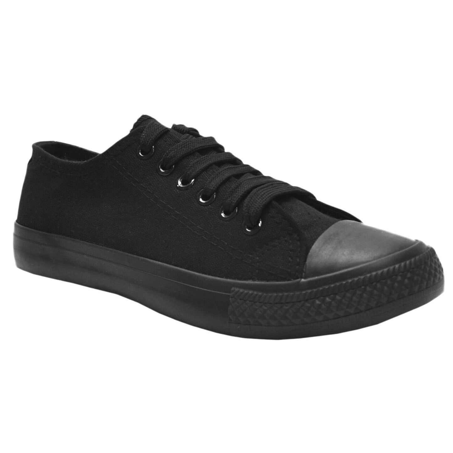 WOMENS CANVAS SHOES LADIES LACE UP PLIMSOLLS PUMPS SNEAKERS TRAINERS SKATERS Lace-Up Sneakers