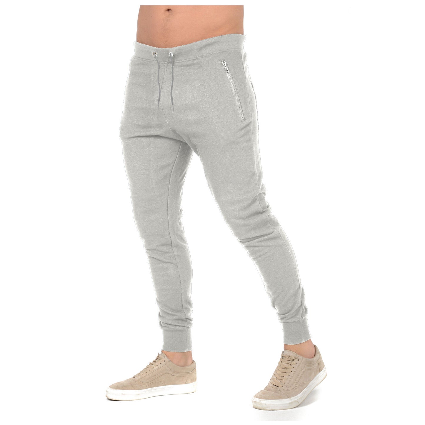 MENS SLIM FIT TRACKSUIT BOTTOMS SKINNY JOGGERS SWEAT PANTS JOGGING GYM TROUSERS Skinny Tracksuit Bottoms