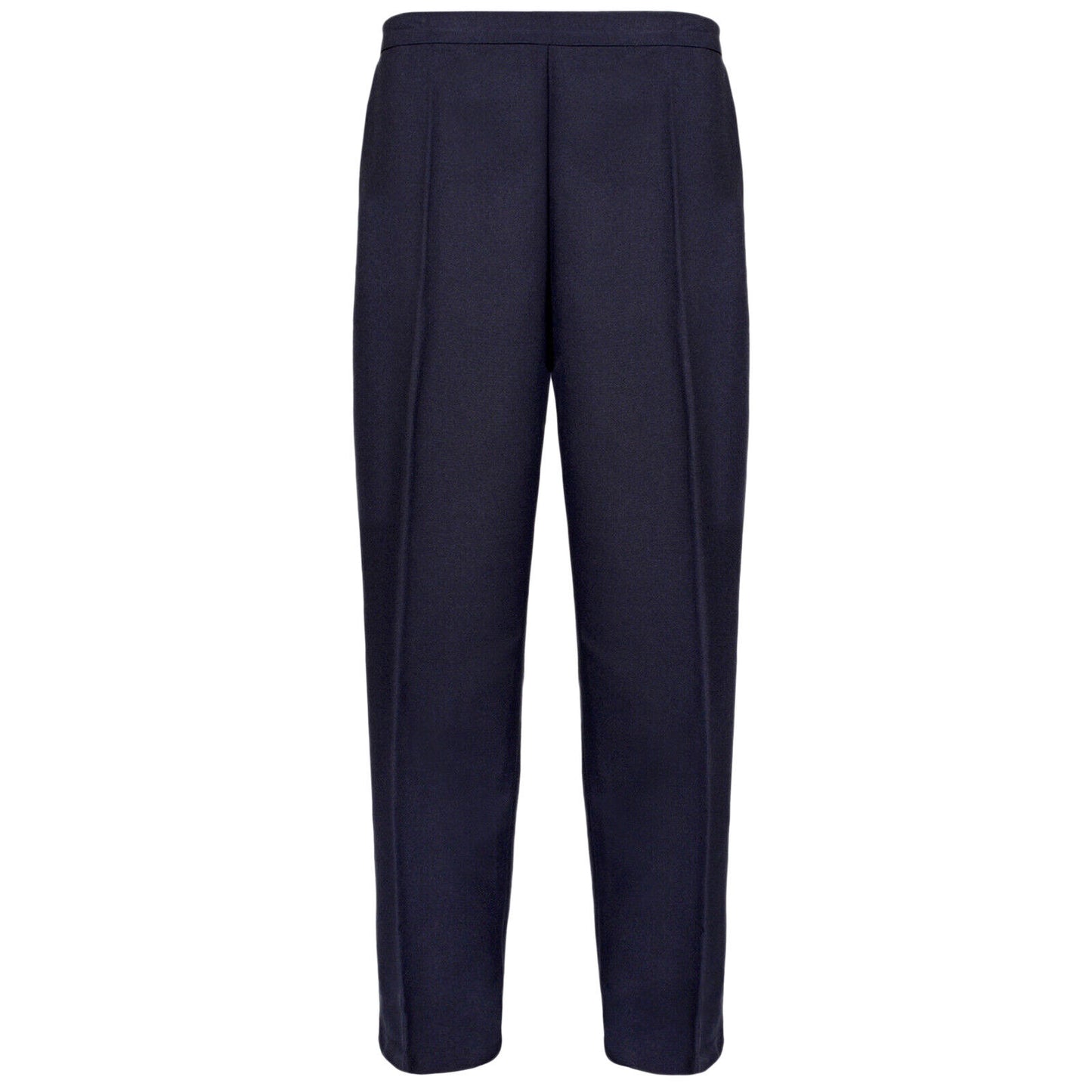 PACK OF 2 LADIES WOMENS HALF ELASTICATED WAIST TROUSERS WITH POCKETS PLUS SIZE 16 to 20