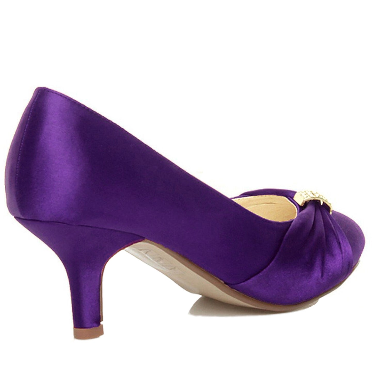 WOMENS SHOES BRIDAL LADIES WEDDING BRIDESMAID STILETTO LOW KITTEN MID SATIN HEEL