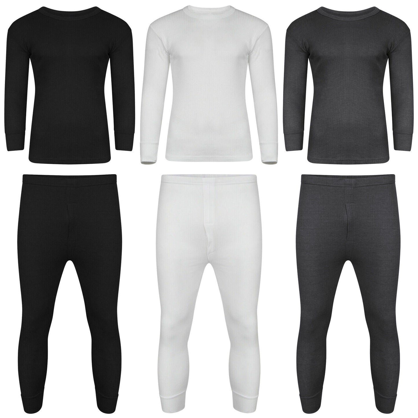 KIDS THERMAL UNDERWEAR HEAT PRESERVE LONG JOHNS LONG SLEEVE TOP SET WARM WINTER