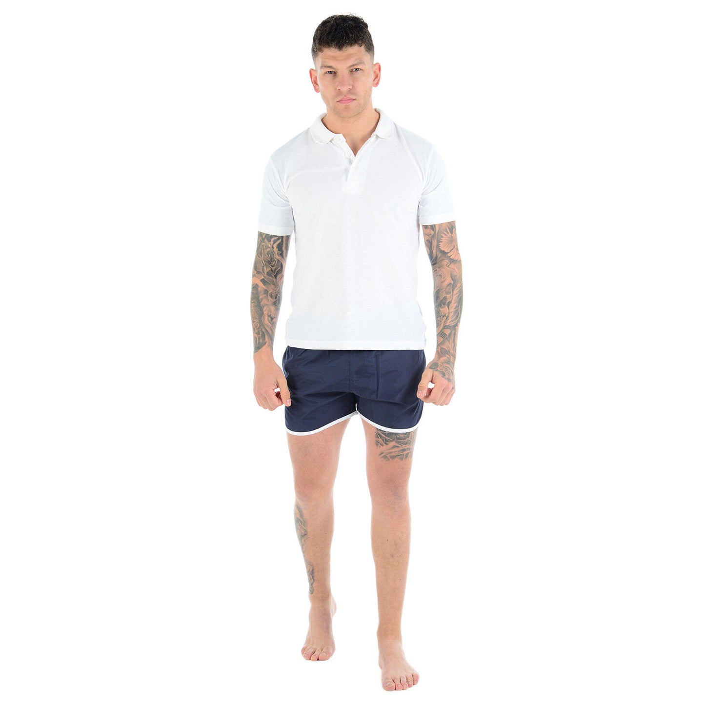 MENS SWIMMING SHORTS MESH LINED RUNNING SPORT GYM SUMMER POOL BEACH SWIM TRUNKS