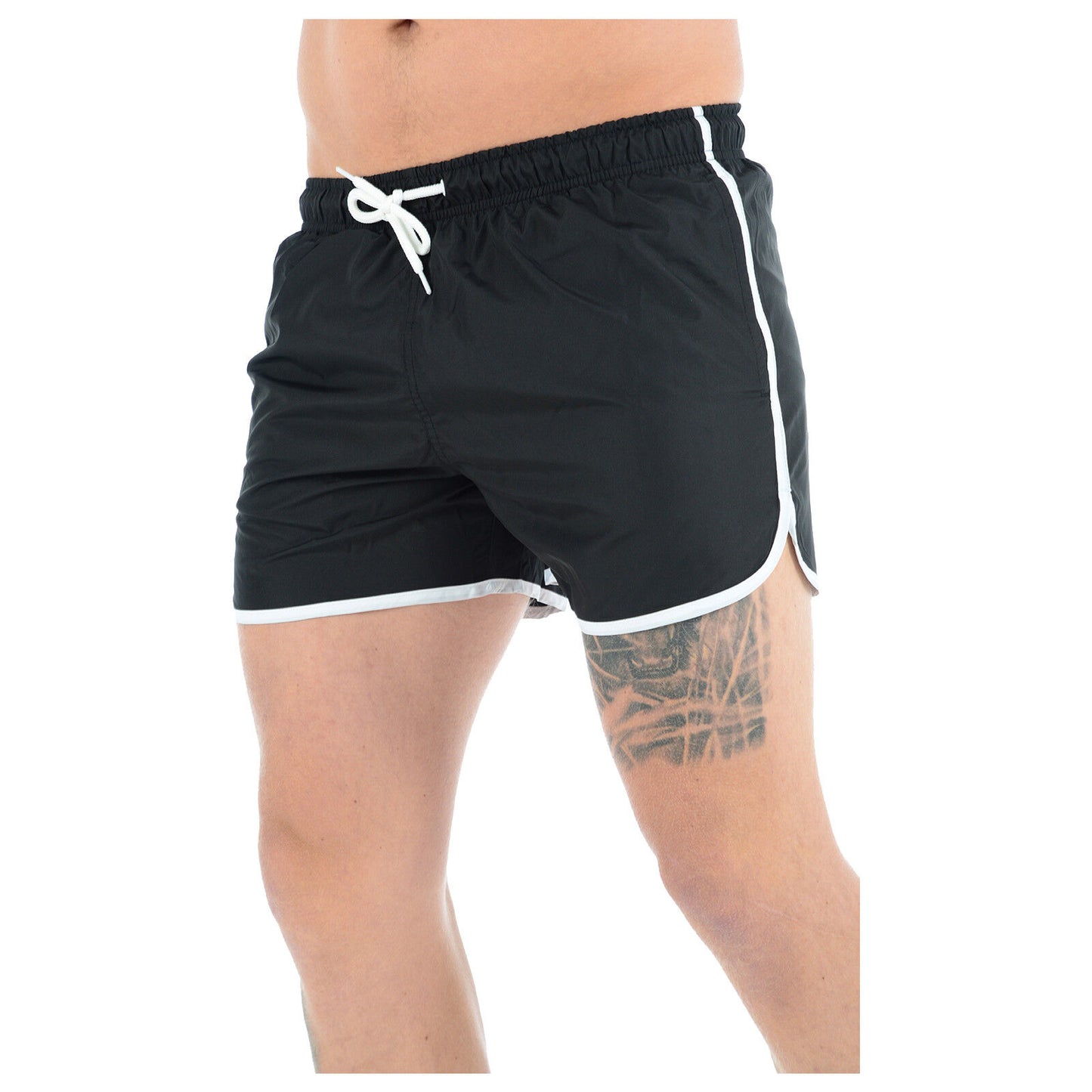 MENS SWIMMING SHORTS MESH LINED RUNNING SPORT GYM SUMMER POOL BEACH SWIM TRUNKS