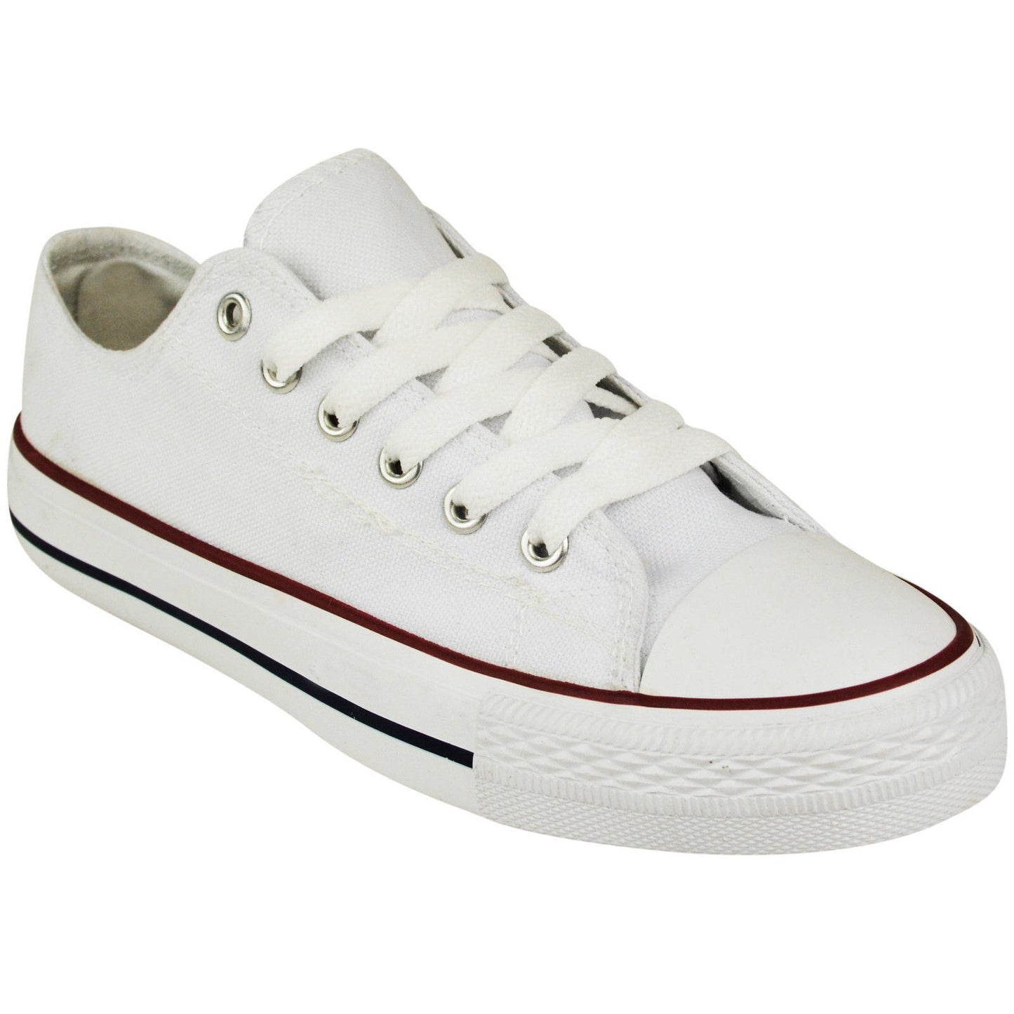 WOMENS CANVAS SHOES LADIES LACE UP PLIMSOLLS PUMPS SNEAKERS TRAINERS SKATERS Lace-Up Sneakers