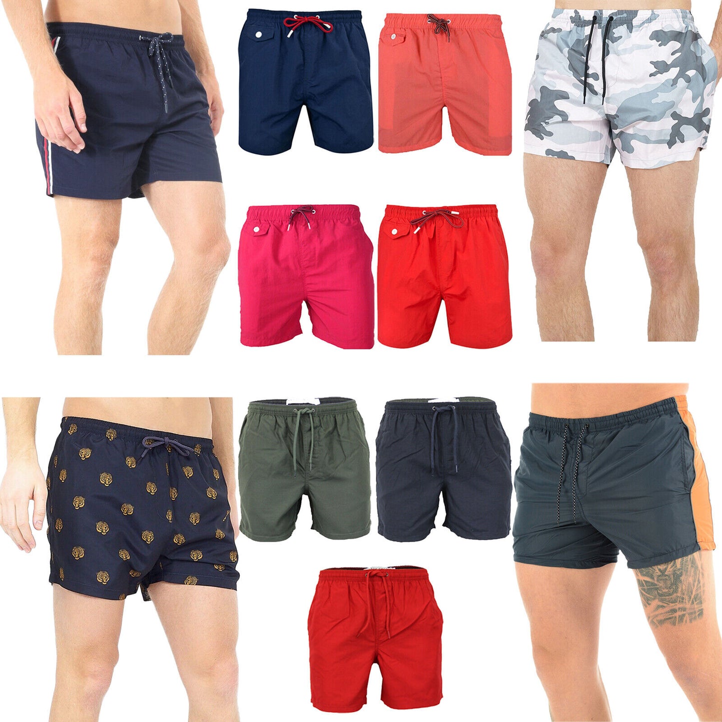 MENS SWIM SHORTS CASUAL SUMMER BOYS BEACH RUNNING GYM POOL BOXER SPORTS TRUNKS