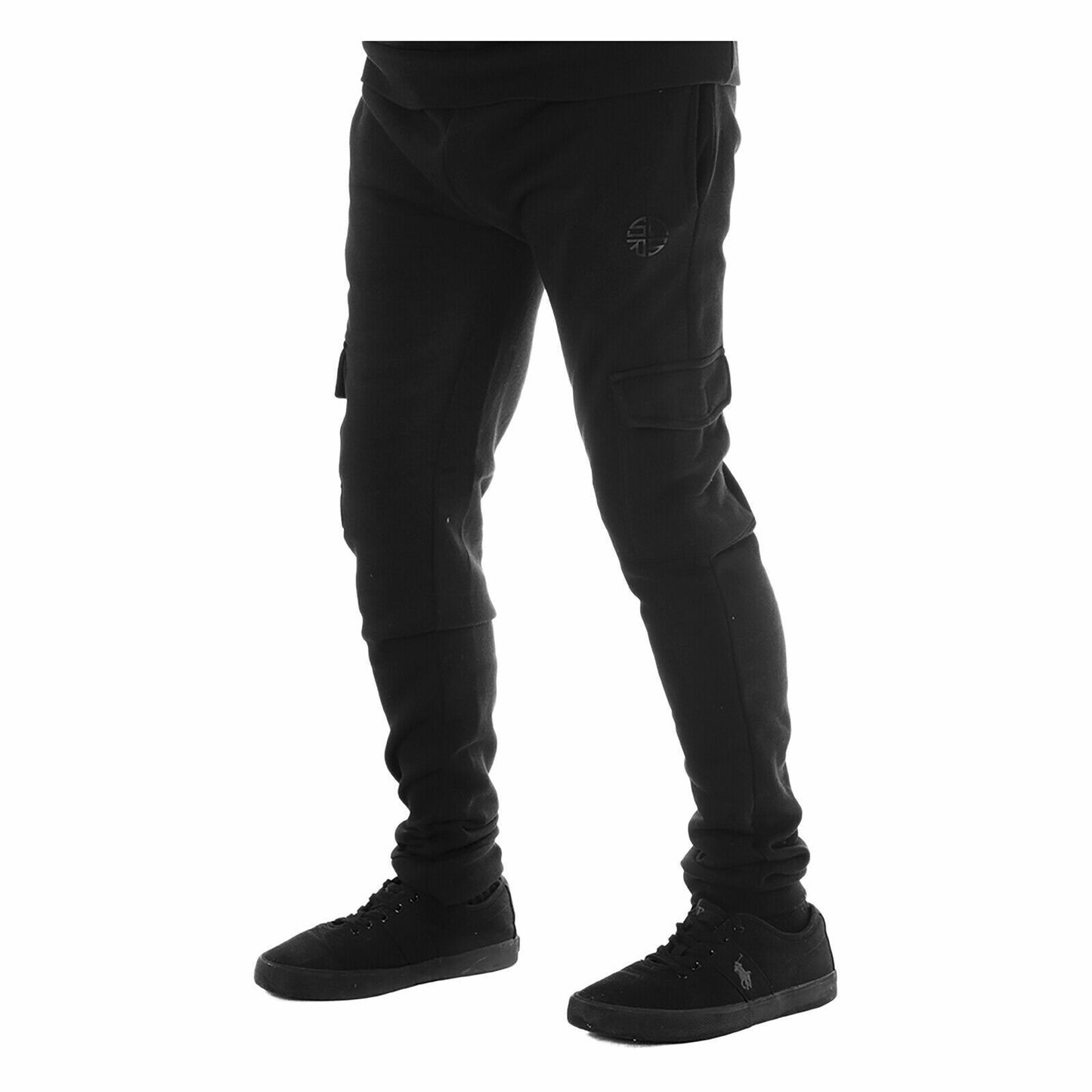 MENS SLIM FIT COMBAT JOGGERS TRACKSUIT BOTTOMS SWEAT PANTS JOGGING GYM TROUSERS