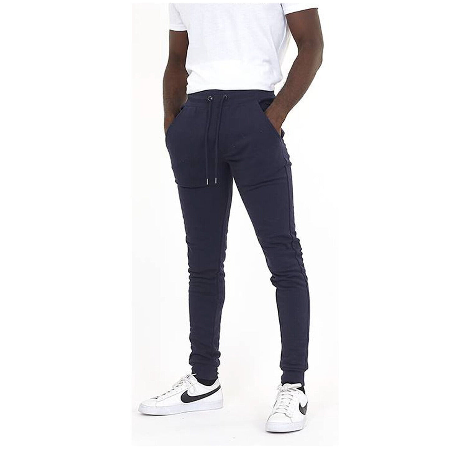 MENS SLIM FIT TRACKSUIT BOTTOMS SKINNY JOGGERS SWEAT PANTS JOGGING GYM TROUSERS Skinny Tracksuit Bottoms