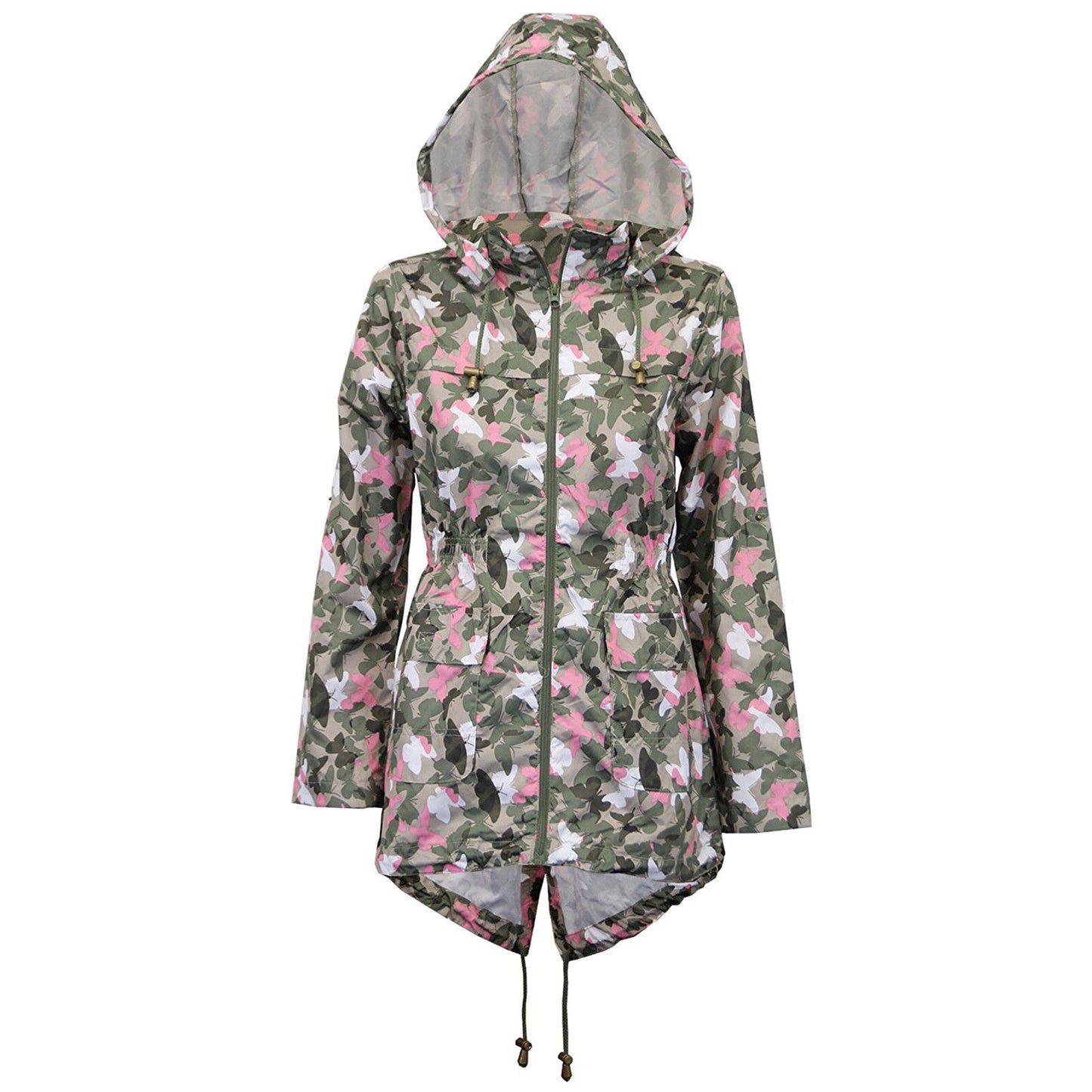 WOMENS RAIN MAC LADIES GIRLS RAINCOAT FISHTAIL KAGOOL PARKA FESTIVAL JACKET COAT (Fishtail, Kagool, Parka, Festival Ready)