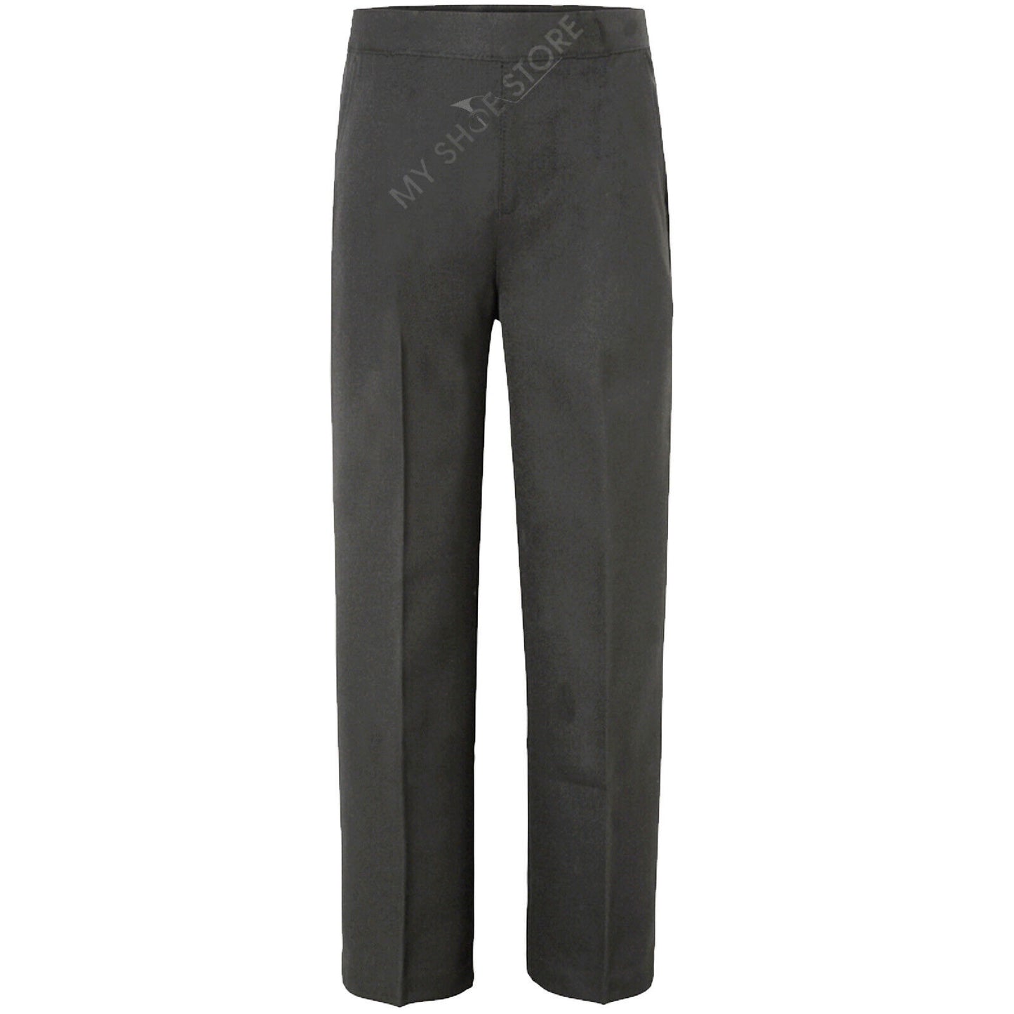 BOYS KIDS CHILDREN SCHOOL UNIFORM TROUSERS PULL UP HALF ELASTICATED TEFLON PANTS (Boys, Ages 2-4)