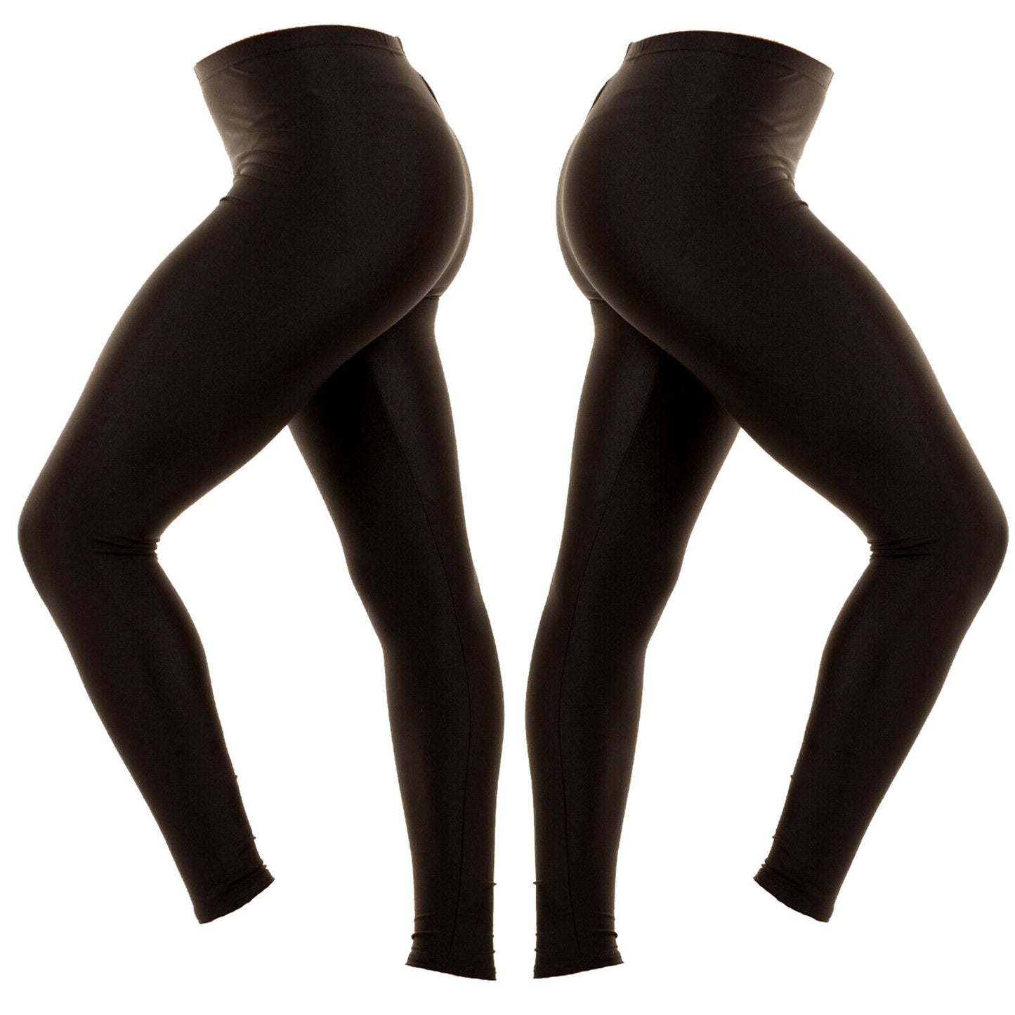 Girls Children Shiny Footless Leggings Gymnastics Ballet Dance Nylon Lycra Kids (Nylon Lycra, Footless)