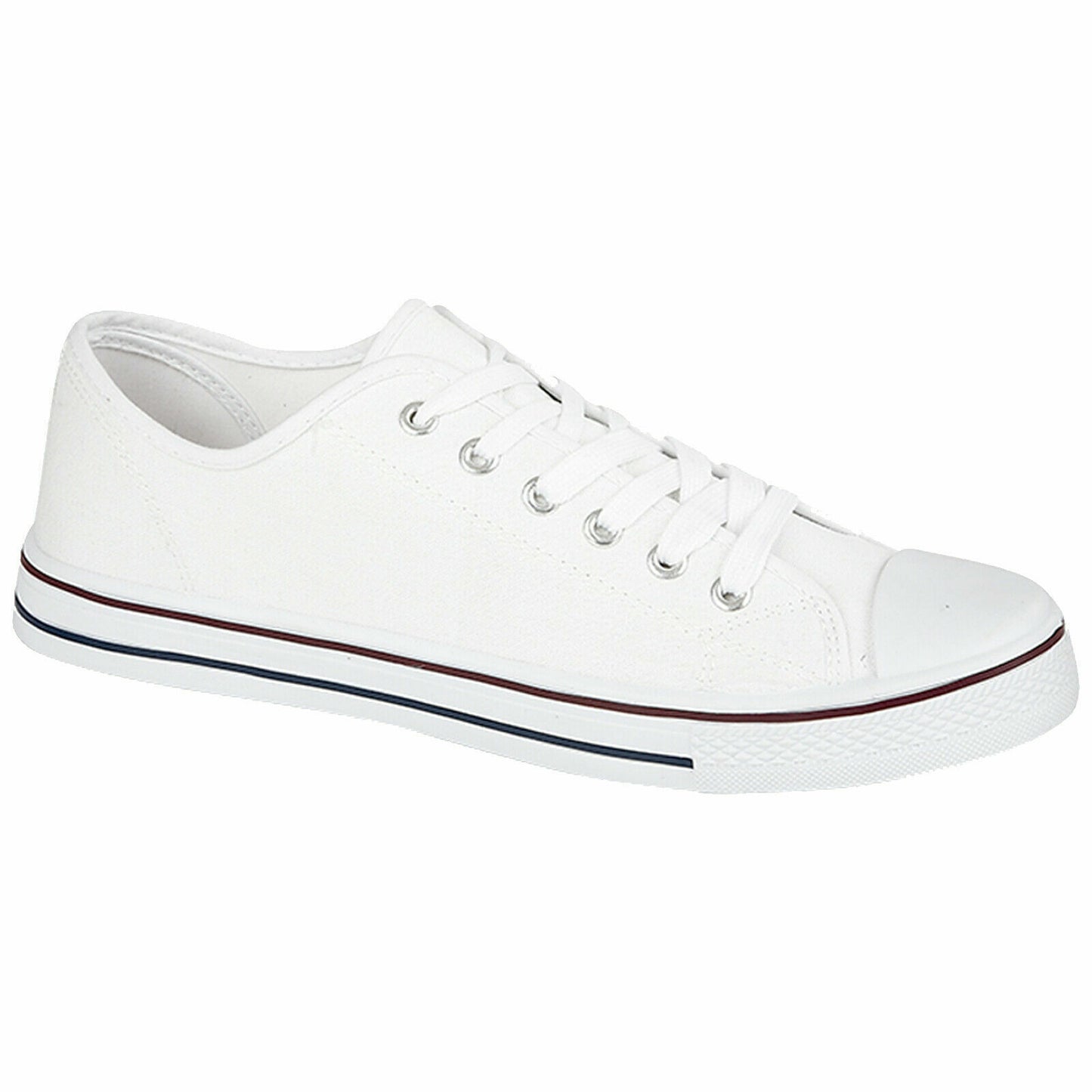 MEN CANVAS SHOES FLAT LACE UP PLIMSOLLS GYM SPORTS TRAINERS PUMPS PLIMSOLES (Sports, Workouts, Casual)