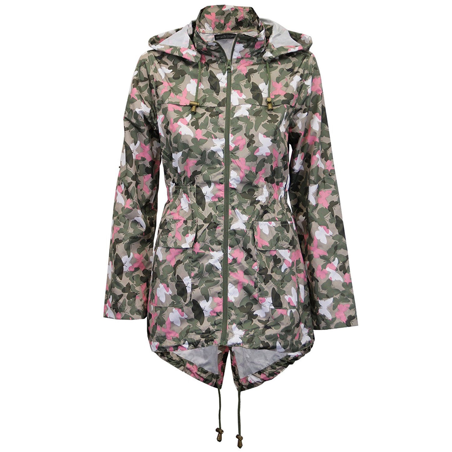 WOMENS RAIN MAC LADIES GIRLS RAINCOAT FISHTAIL KAGOOL PARKA FESTIVAL JACKET COAT (Fishtail, Kagool, Parka, Festival Ready)