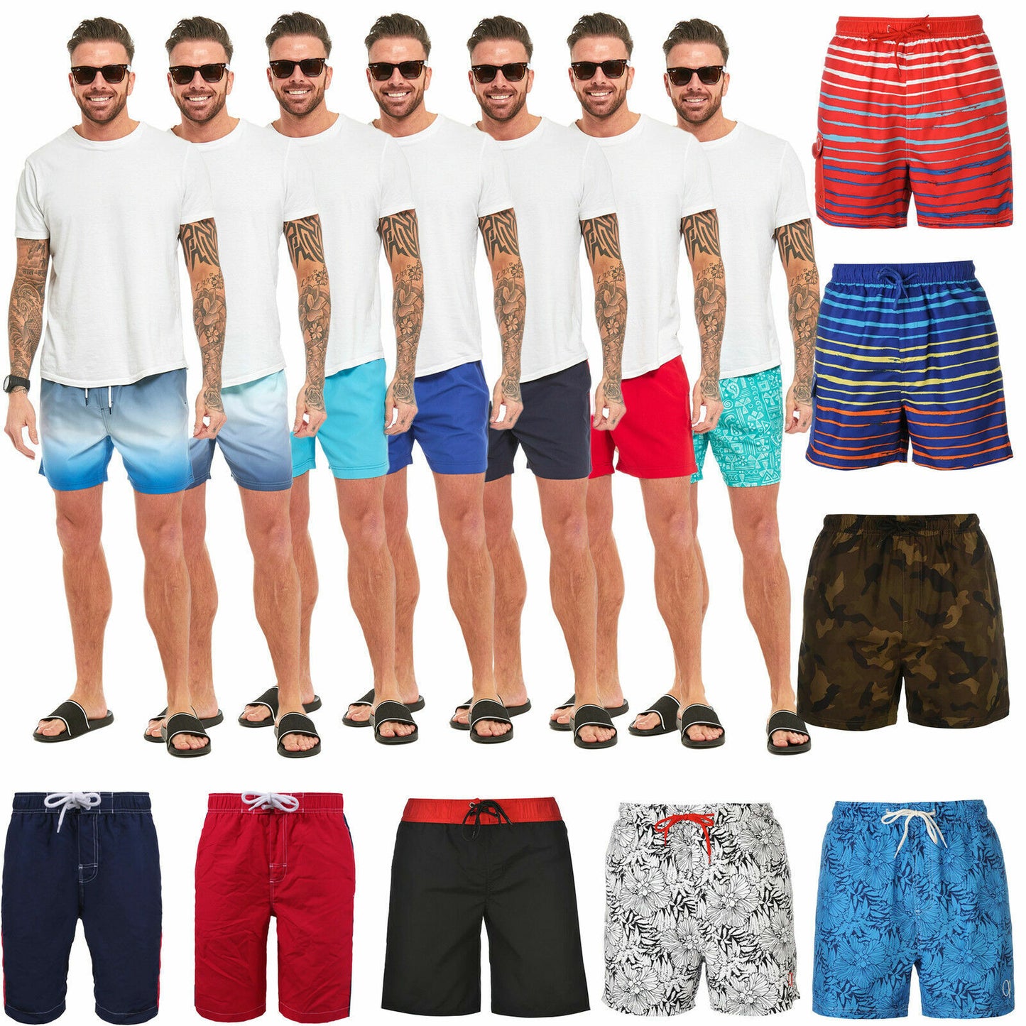MENS SWIM SHORTS SWIMMING RUNNING SPORTS GYM SUMMER HOLIDAY BEACH CASUAL TRUNKS