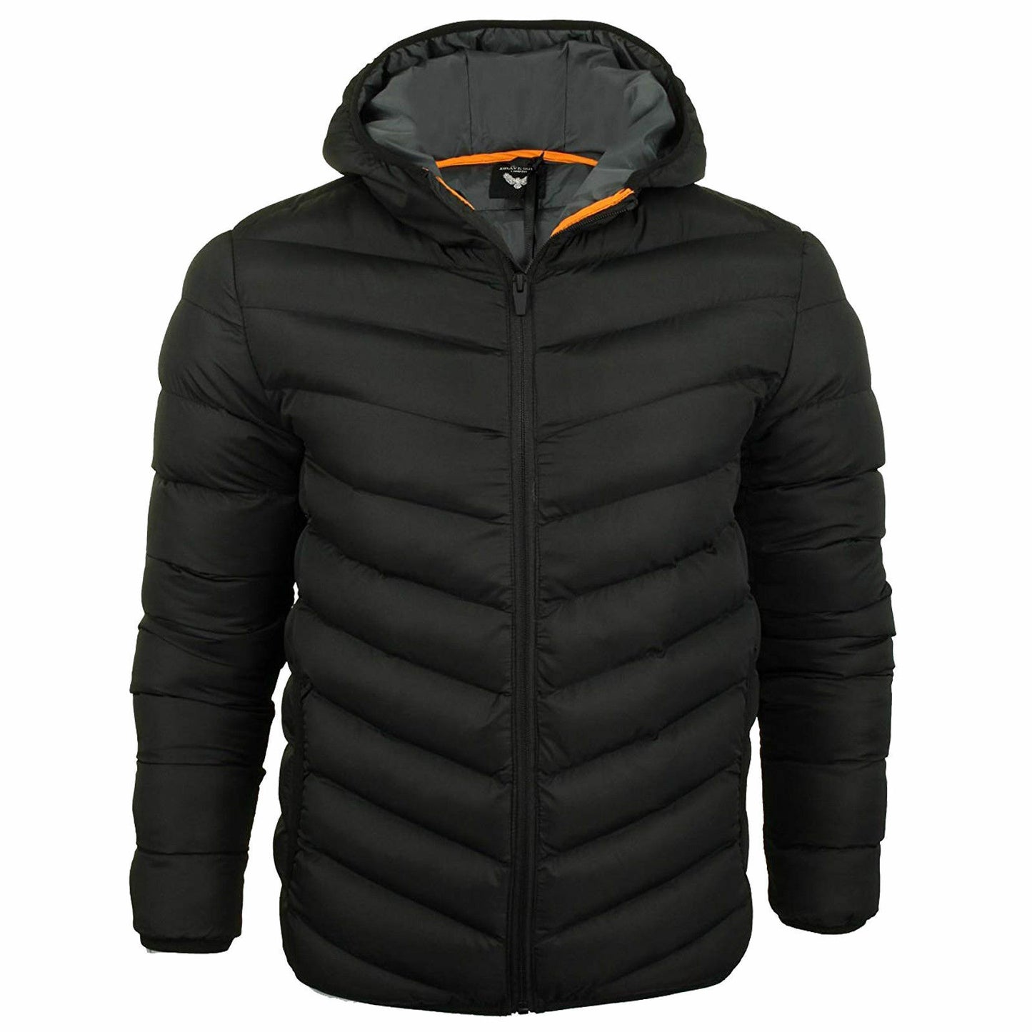 BRAVE SOUL BOYS PADDED JACKET PUFFER PUFFA WARM WINTER QUILTED NAVY BLACK  BUBBLE HOODED SCHOOL COAT