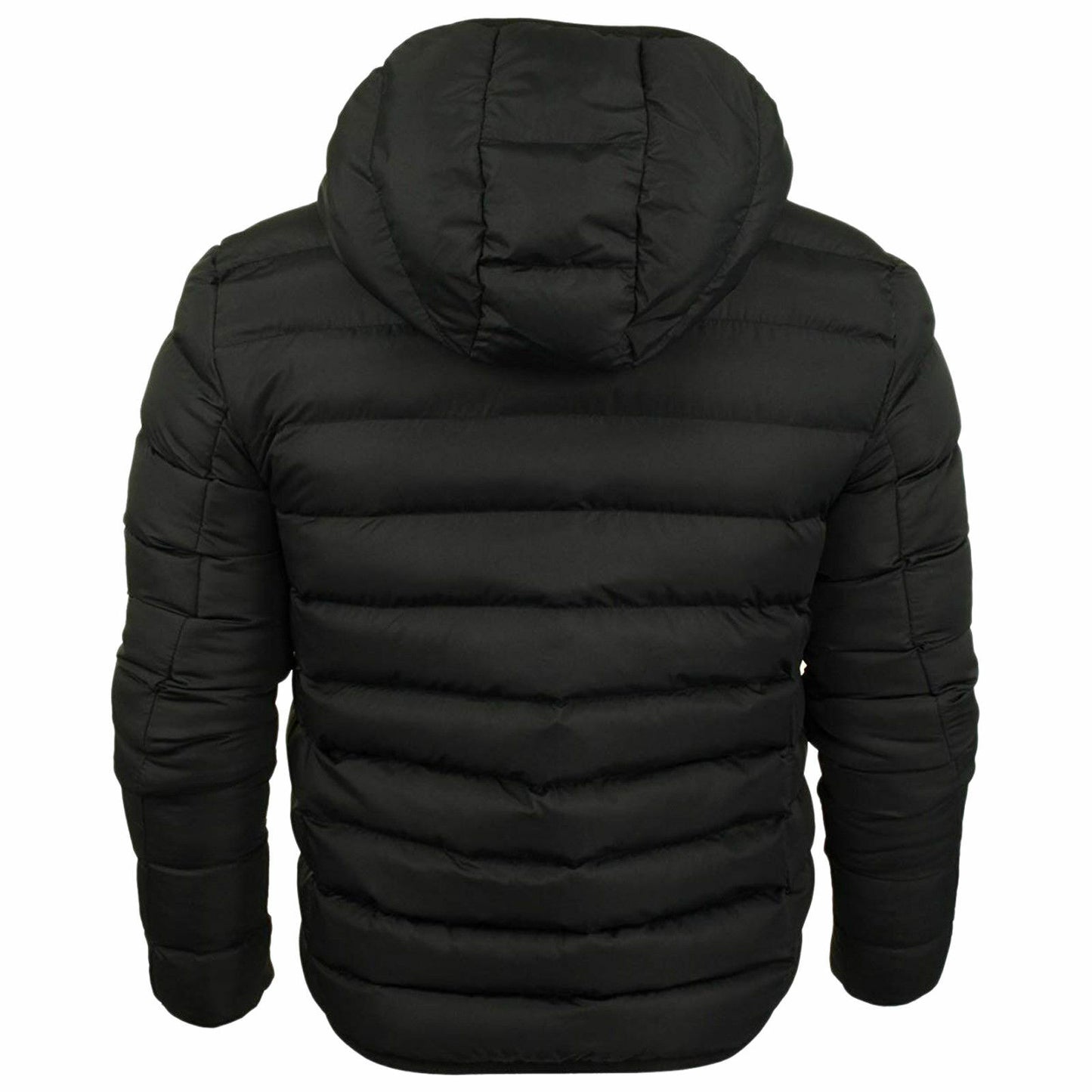 BRAVE SOUL BOYS PADDED JACKET PUFFER PUFFA WARM WINTER QUILTED NAVY BLACK  BUBBLE HOODED SCHOOL COAT